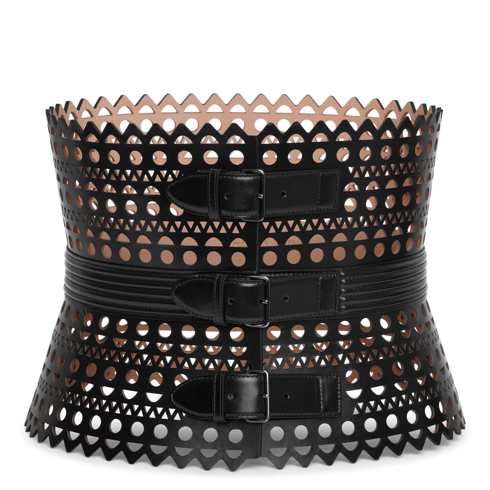Le Corset black leather belt
