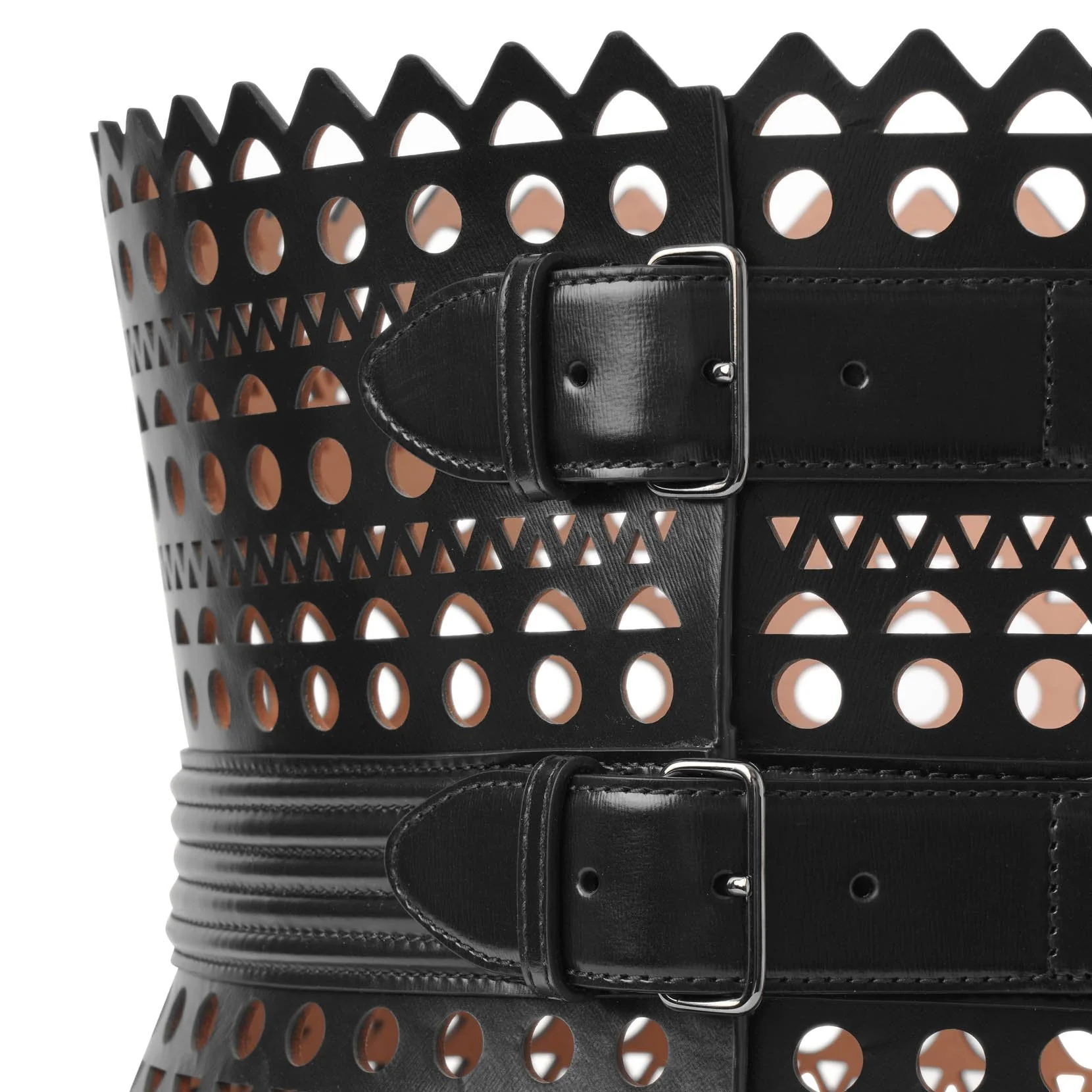 Le Corset black leather belt - Image 3