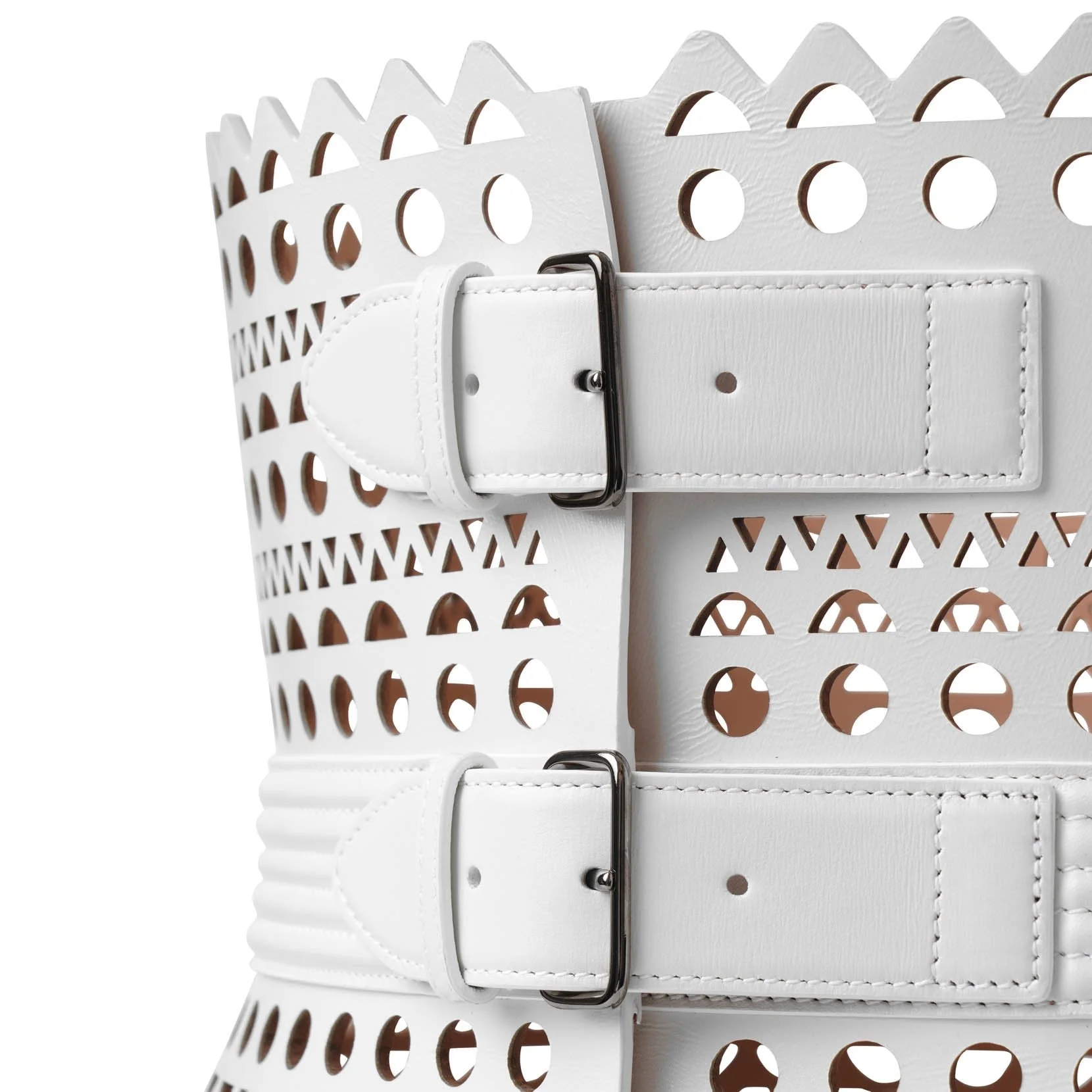 Le Corset white leather belt - Image 3