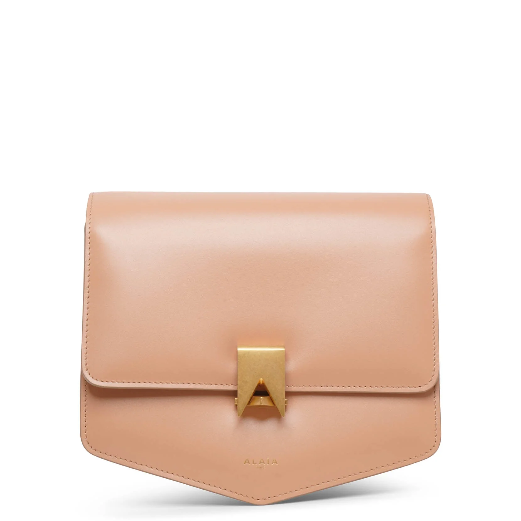 Le Papa beige box calf leather bag - Image 3