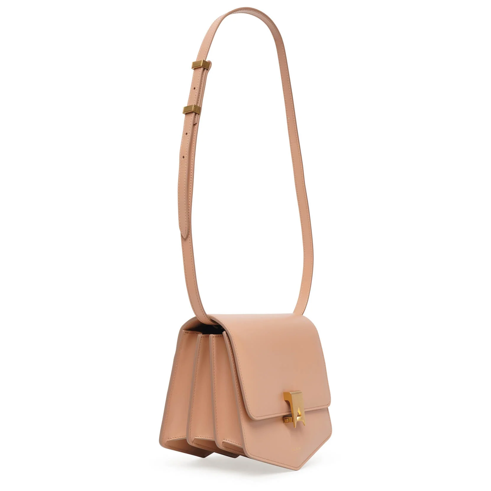 Le Papa beige box calf leather bag - Image 4