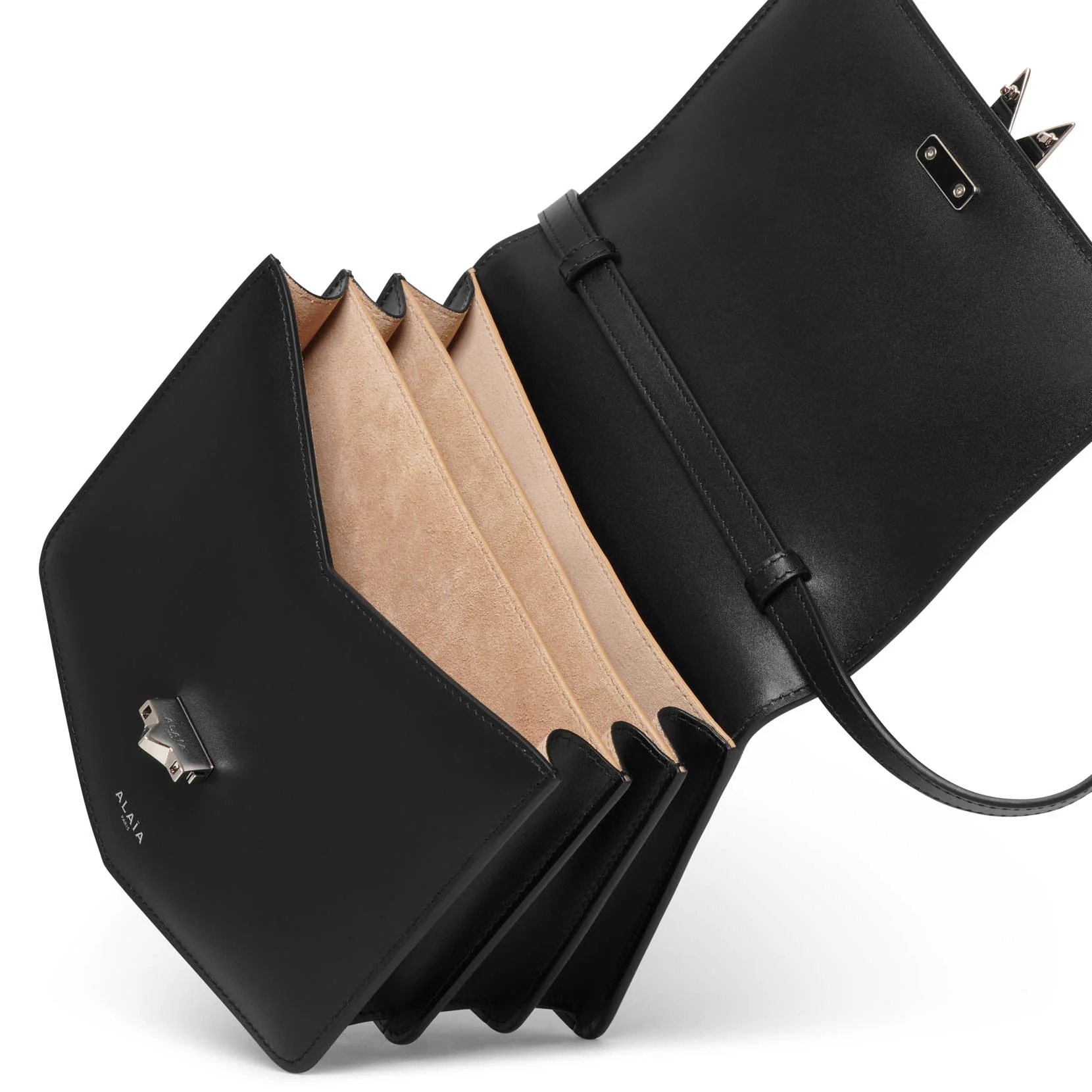 Le Papa medium black leather bag - Image 6