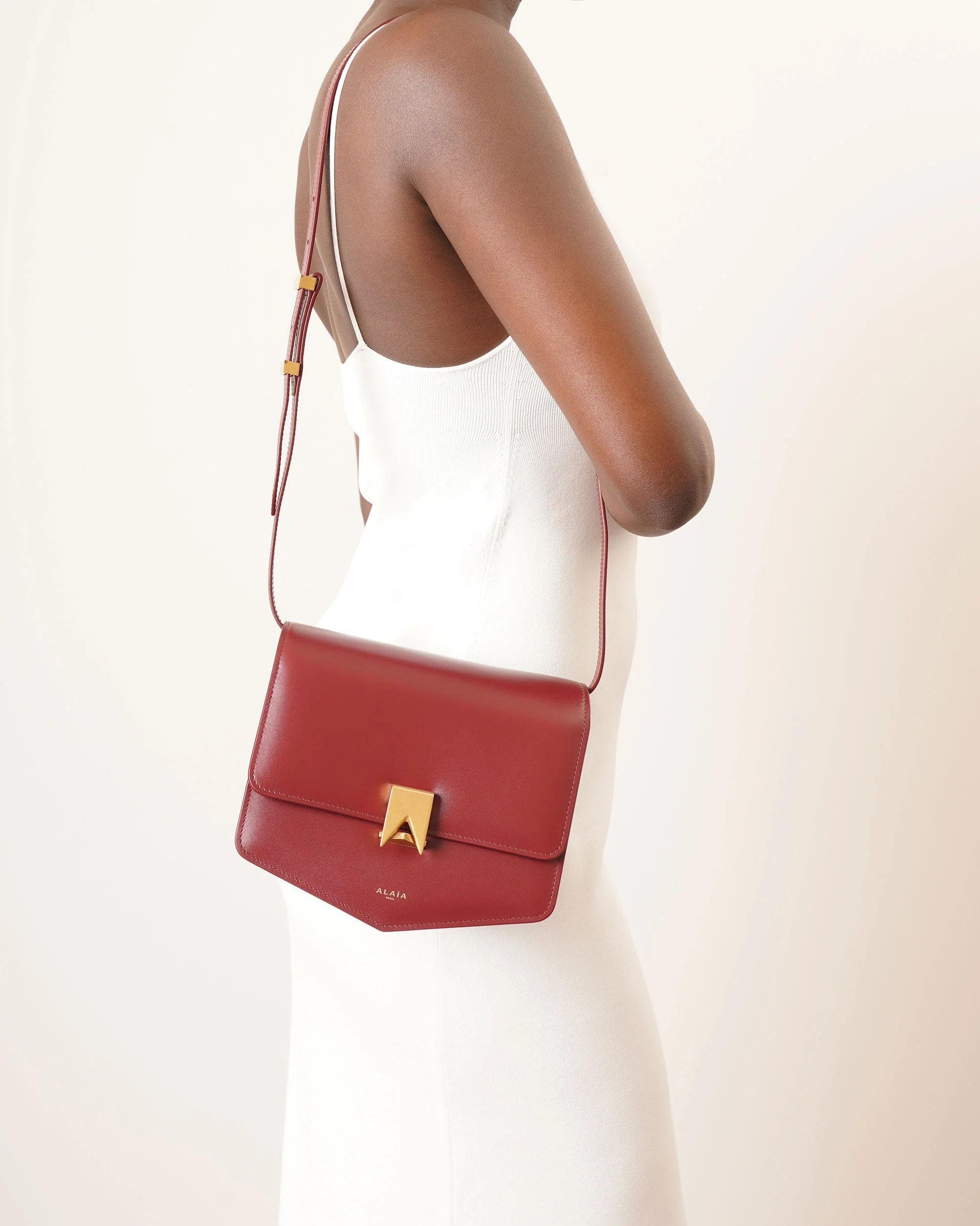 Le Papa medium dark red leather bag - Image 2