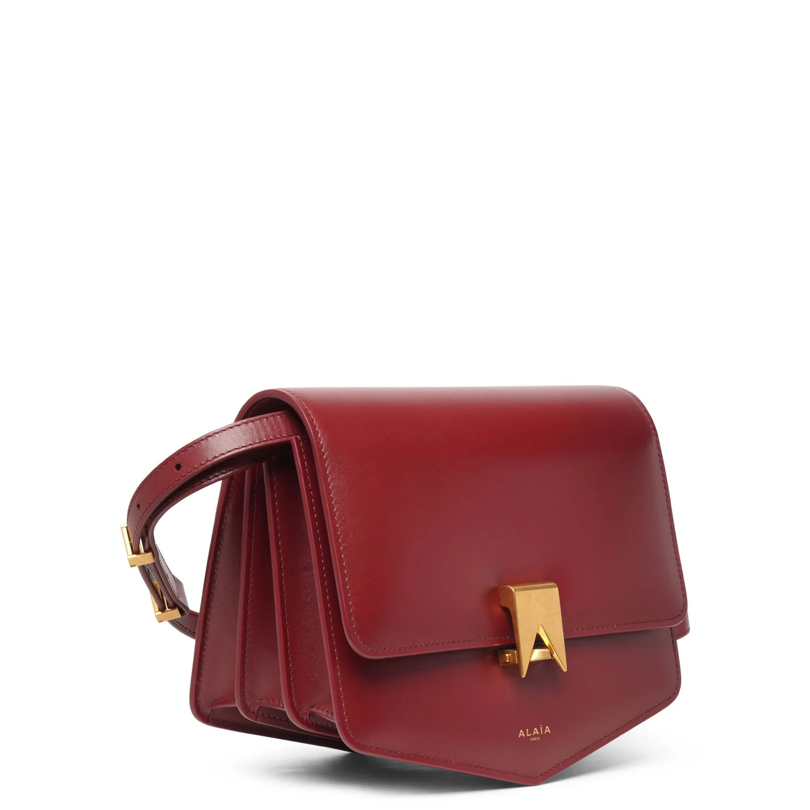 Le Papa medium dark red leather bag - Image 4