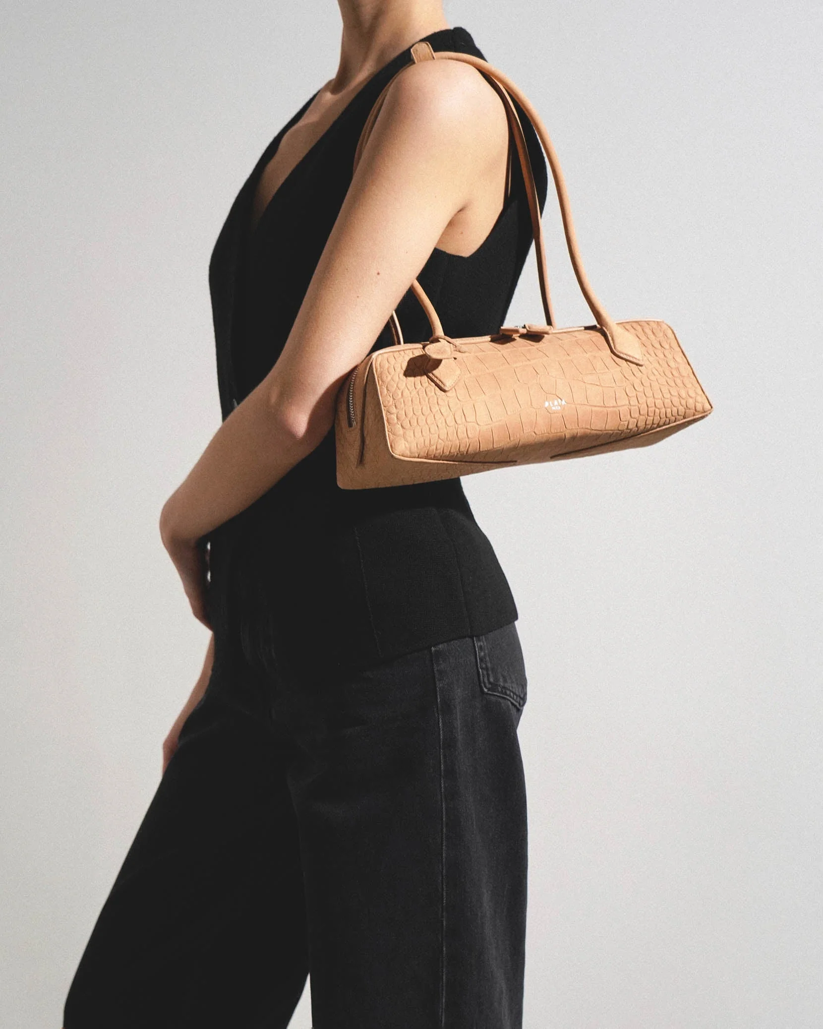 Le Teckel beige leather bag - Image 2