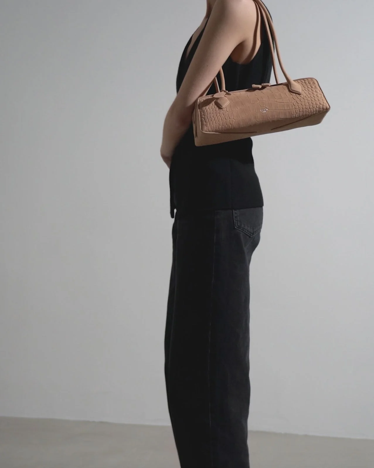 Le Teckel beige leather bag - Image 7