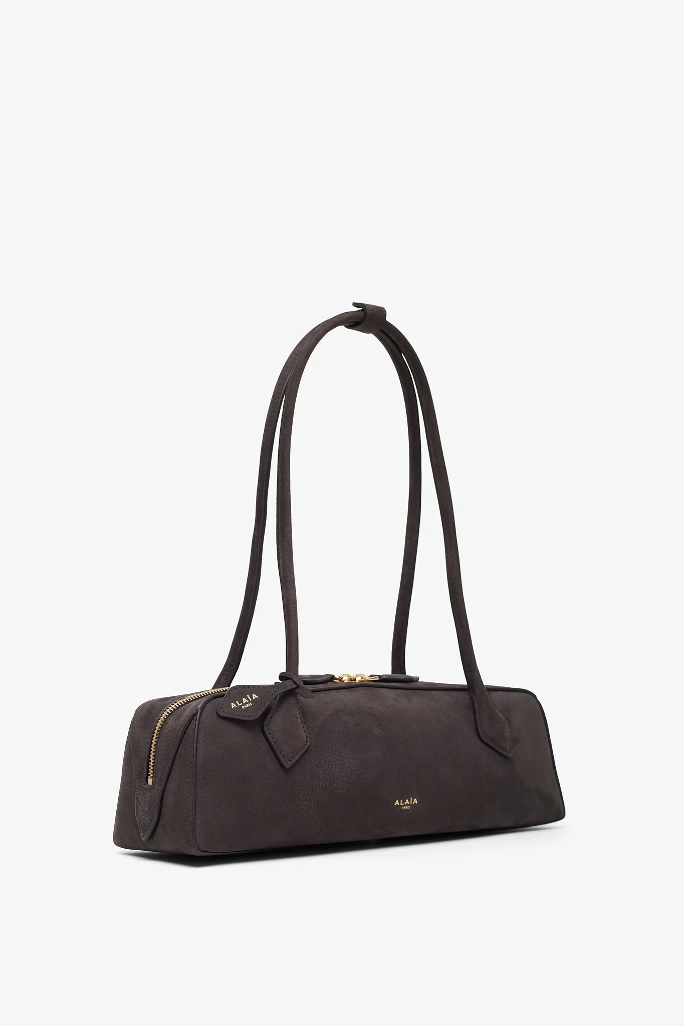 Le Teckel Medium anthracite suede bag - Image 3