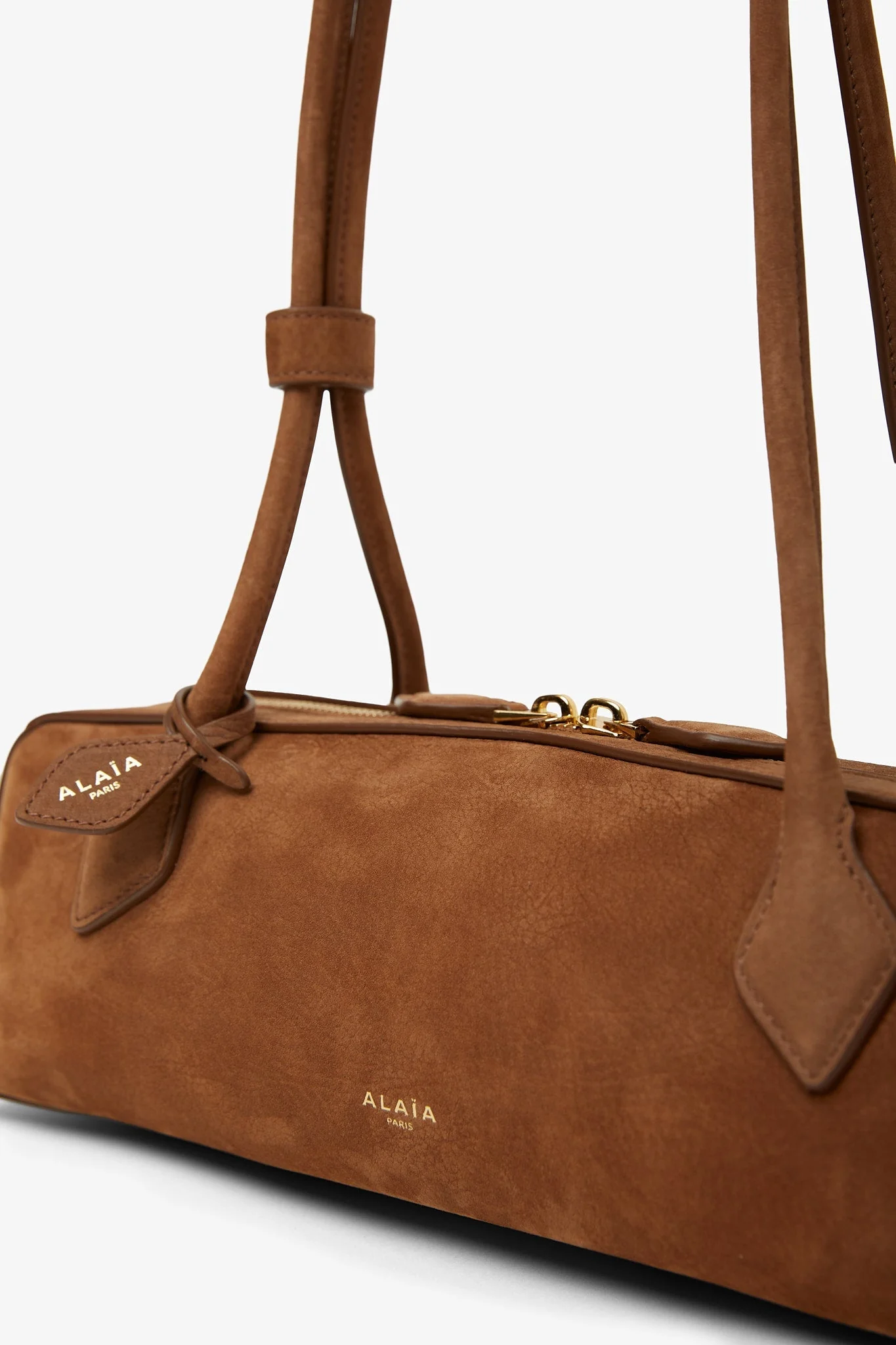 Le Teckel Medium light brown suede bag - Image 4