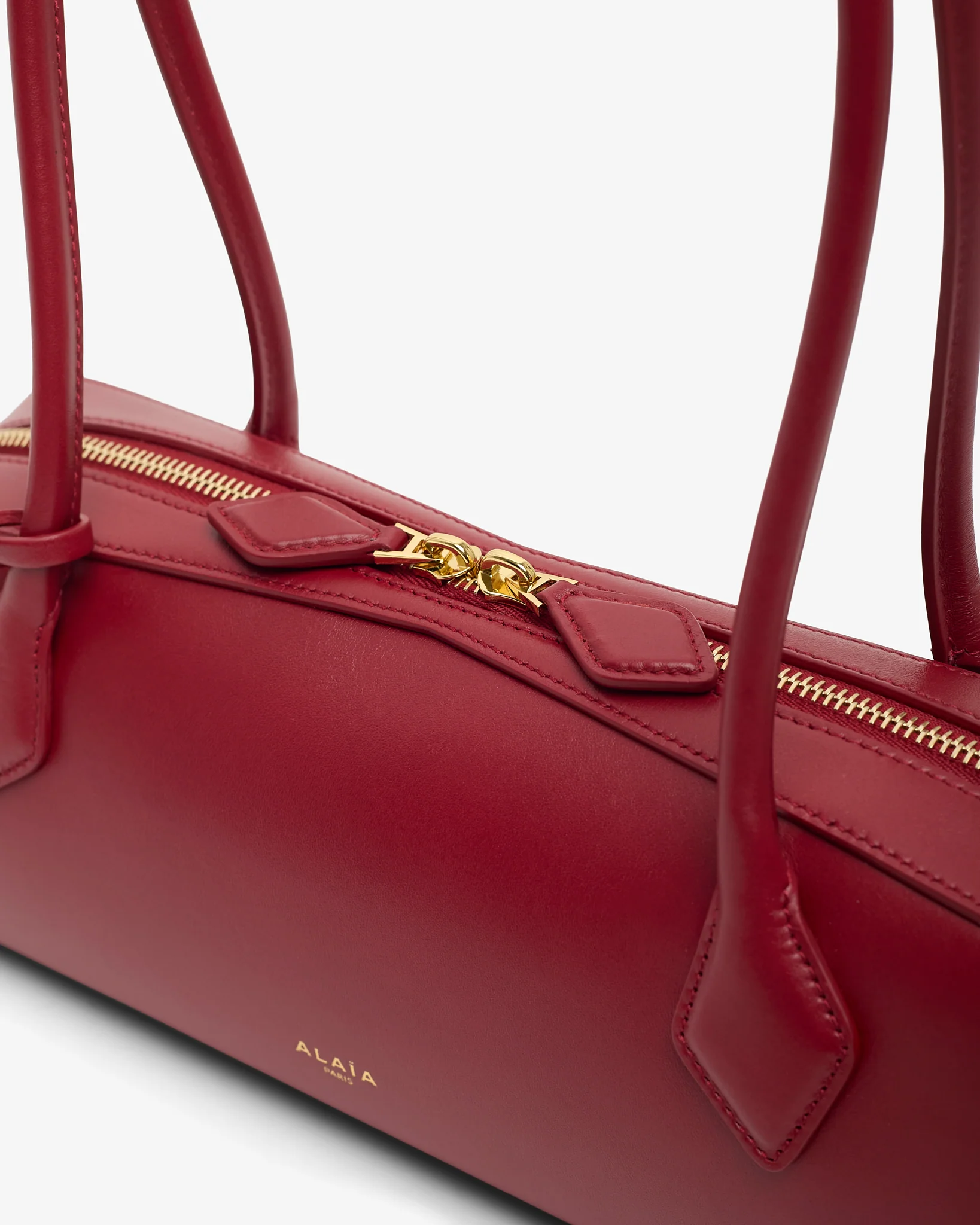 Le Teckel Medium red smooth leather bag - Image 3