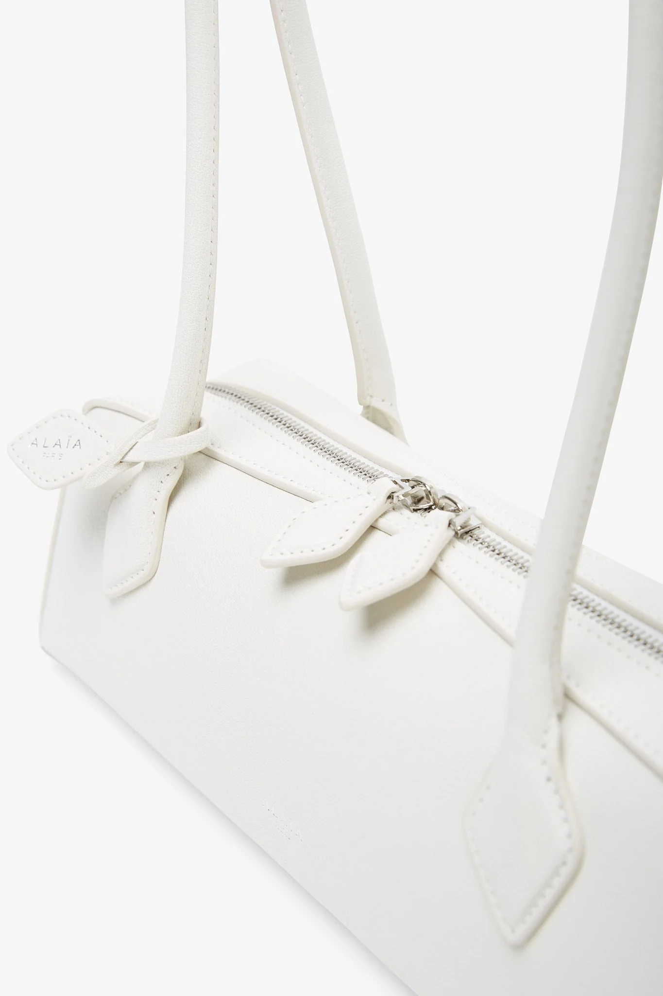 Le Teckel Medium white leather bag - Image 4