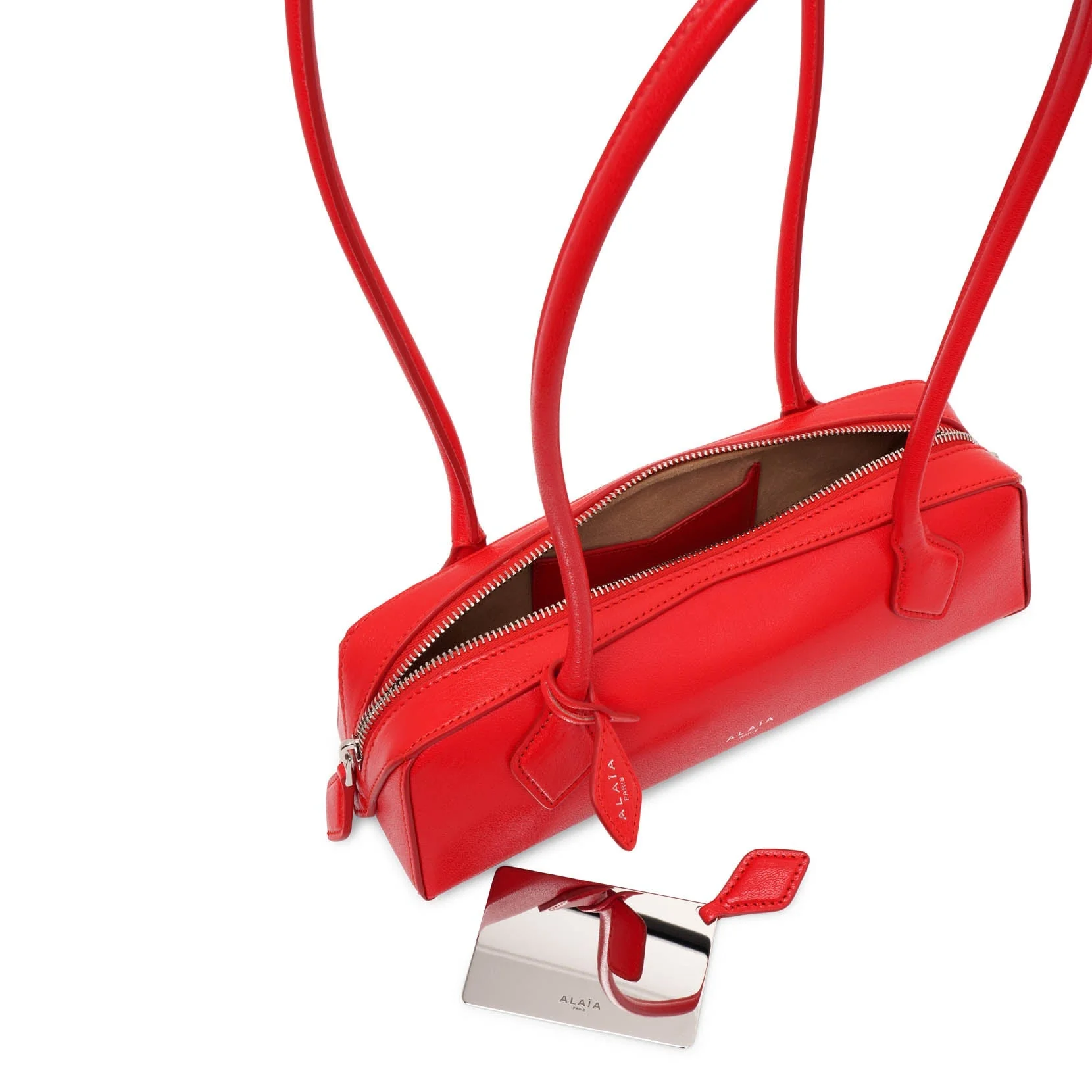 Le Teckel small red leather bag - Image 5