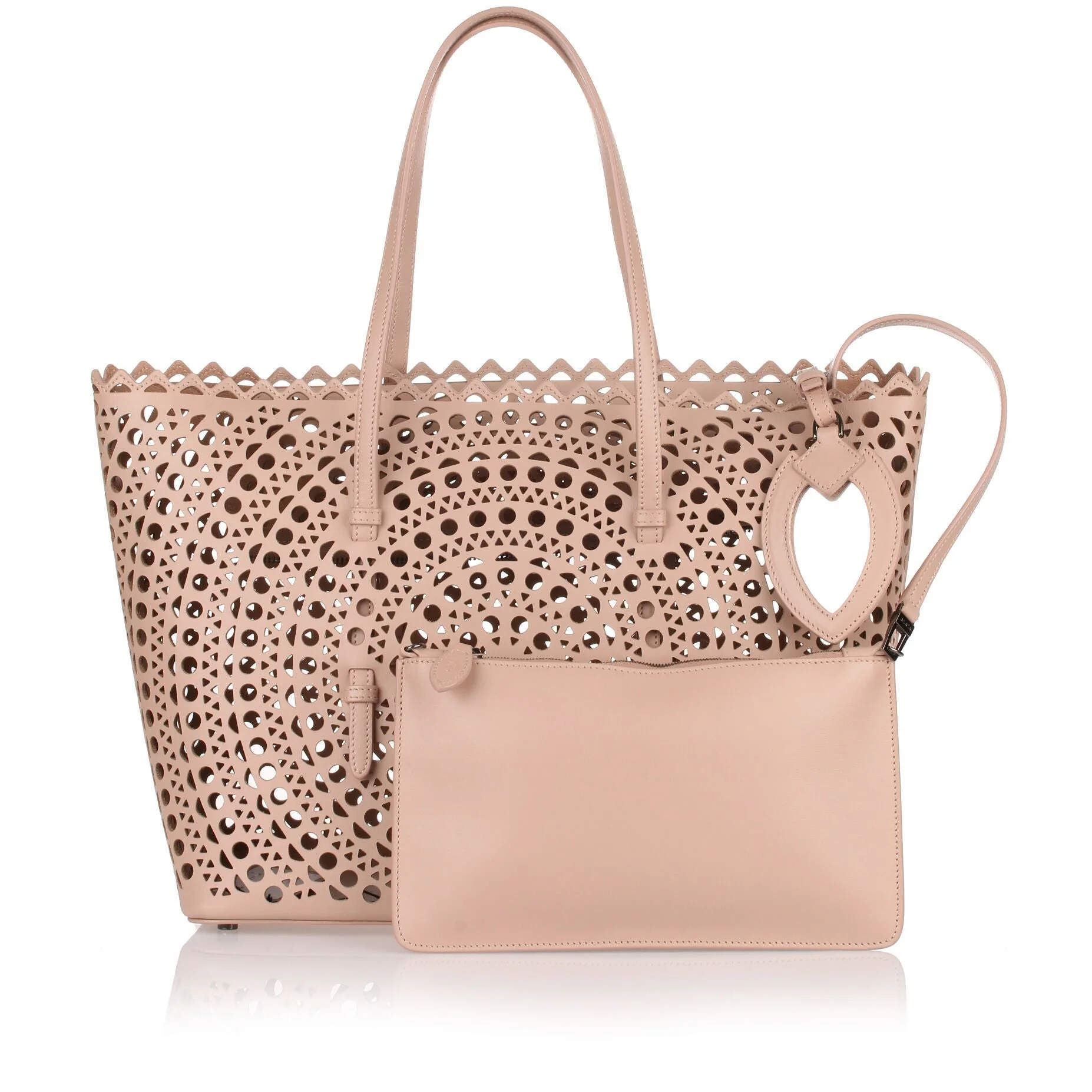 Light beige laser-cut bag - Image 2