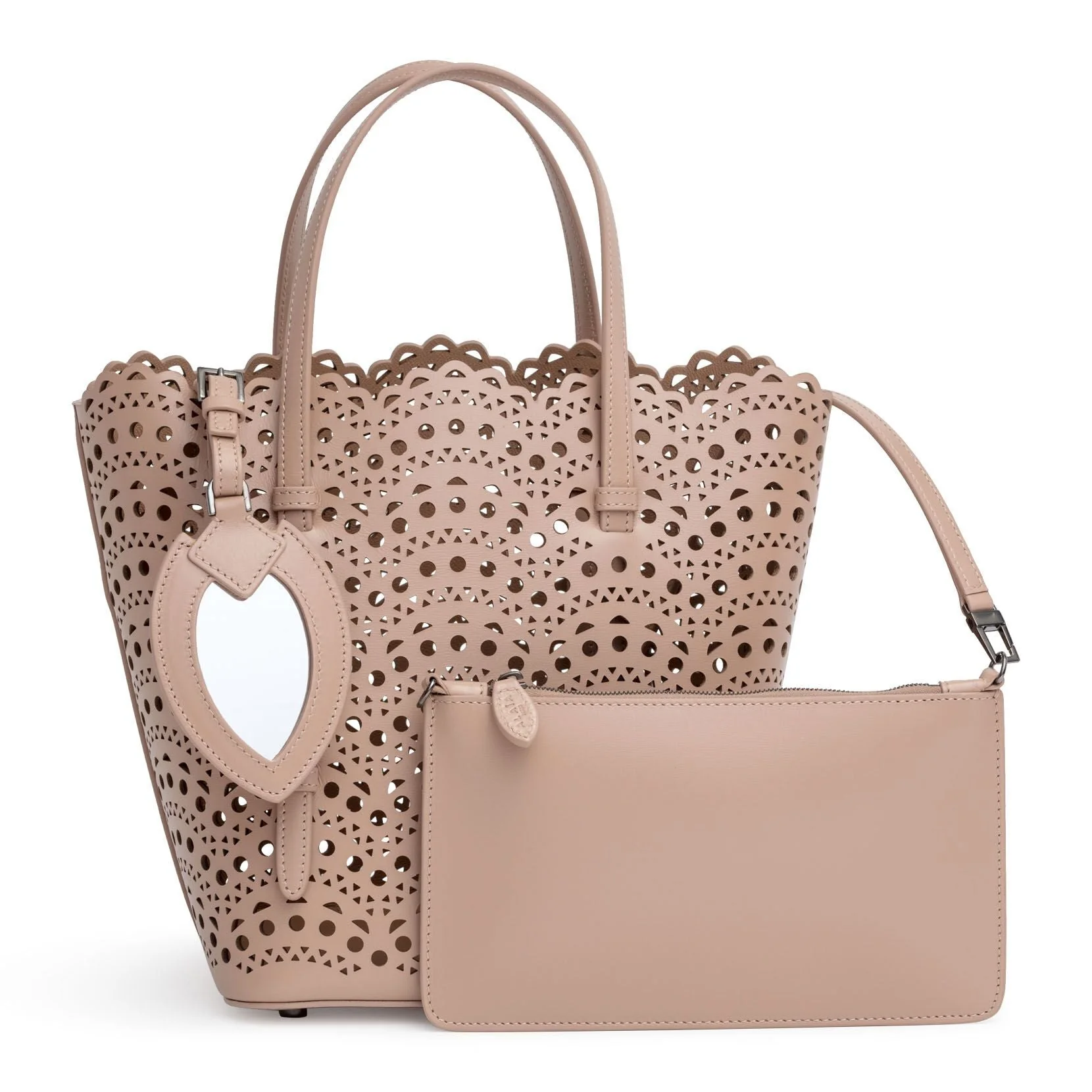 Light beige laser cut tote bag - Image 3