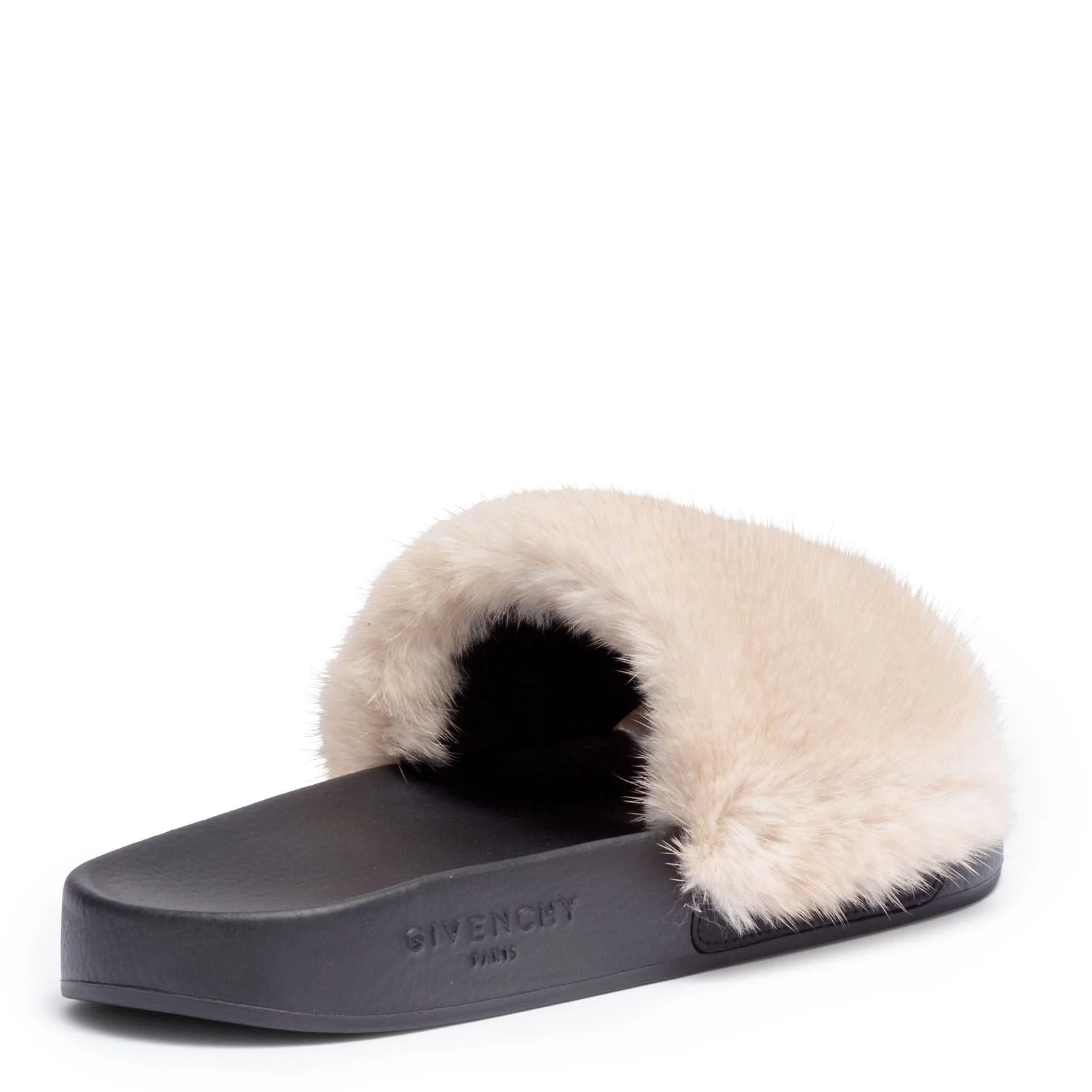 Light beige mink slide sandals - Image 3