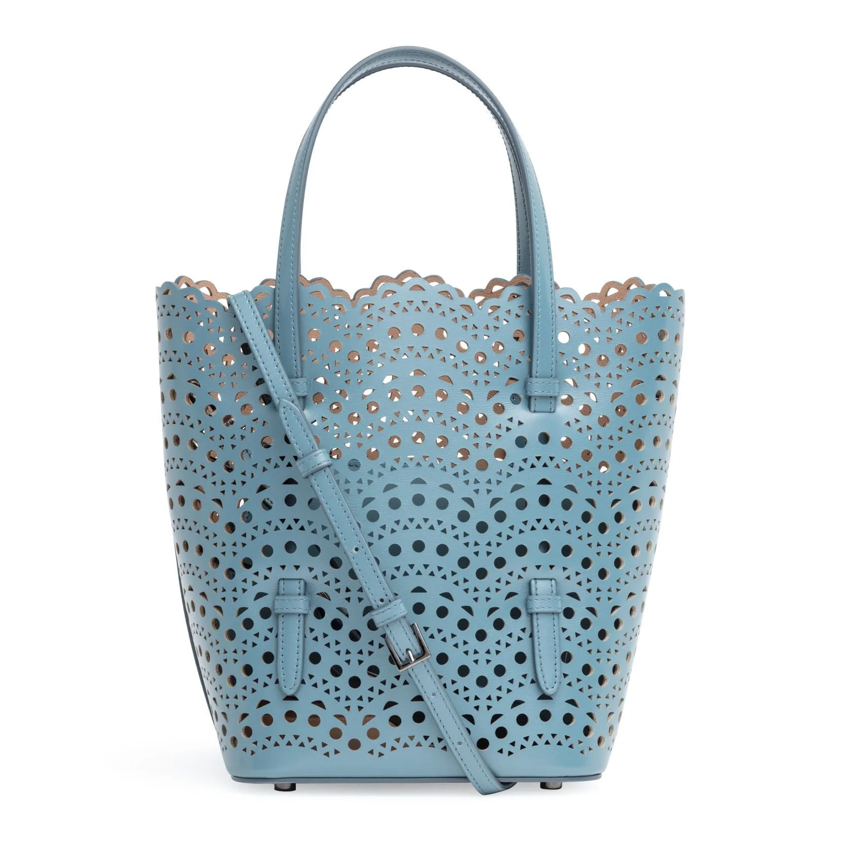 Light blue laser cut tote bag - Image 2