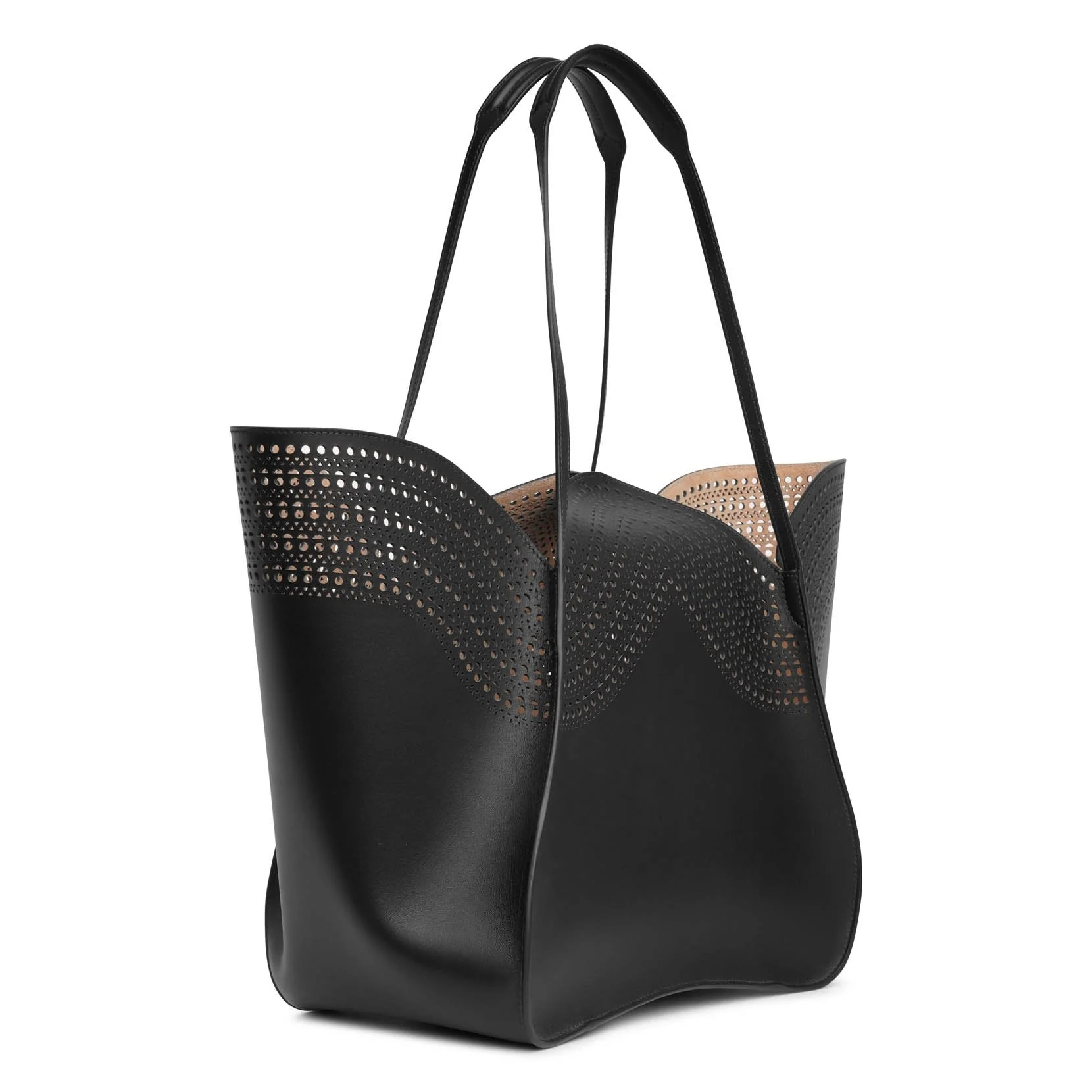 Lili 24 black leather tote bag - Image 3