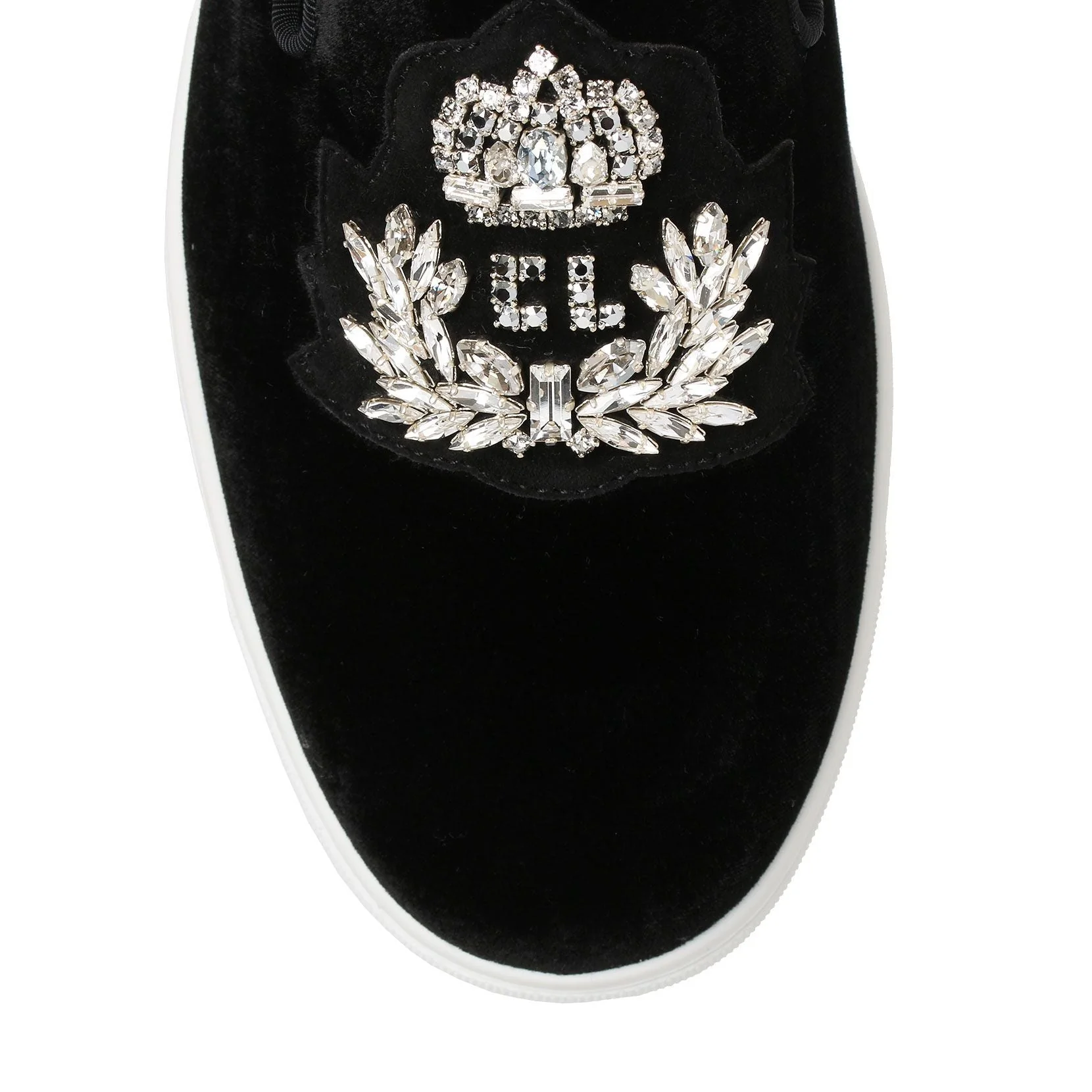 Logo Boat black velvet sneakers - Image 4