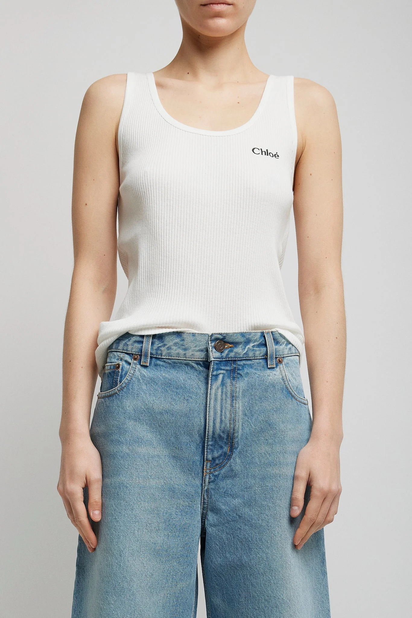 Logo cotton jersey tank top - Image 2
