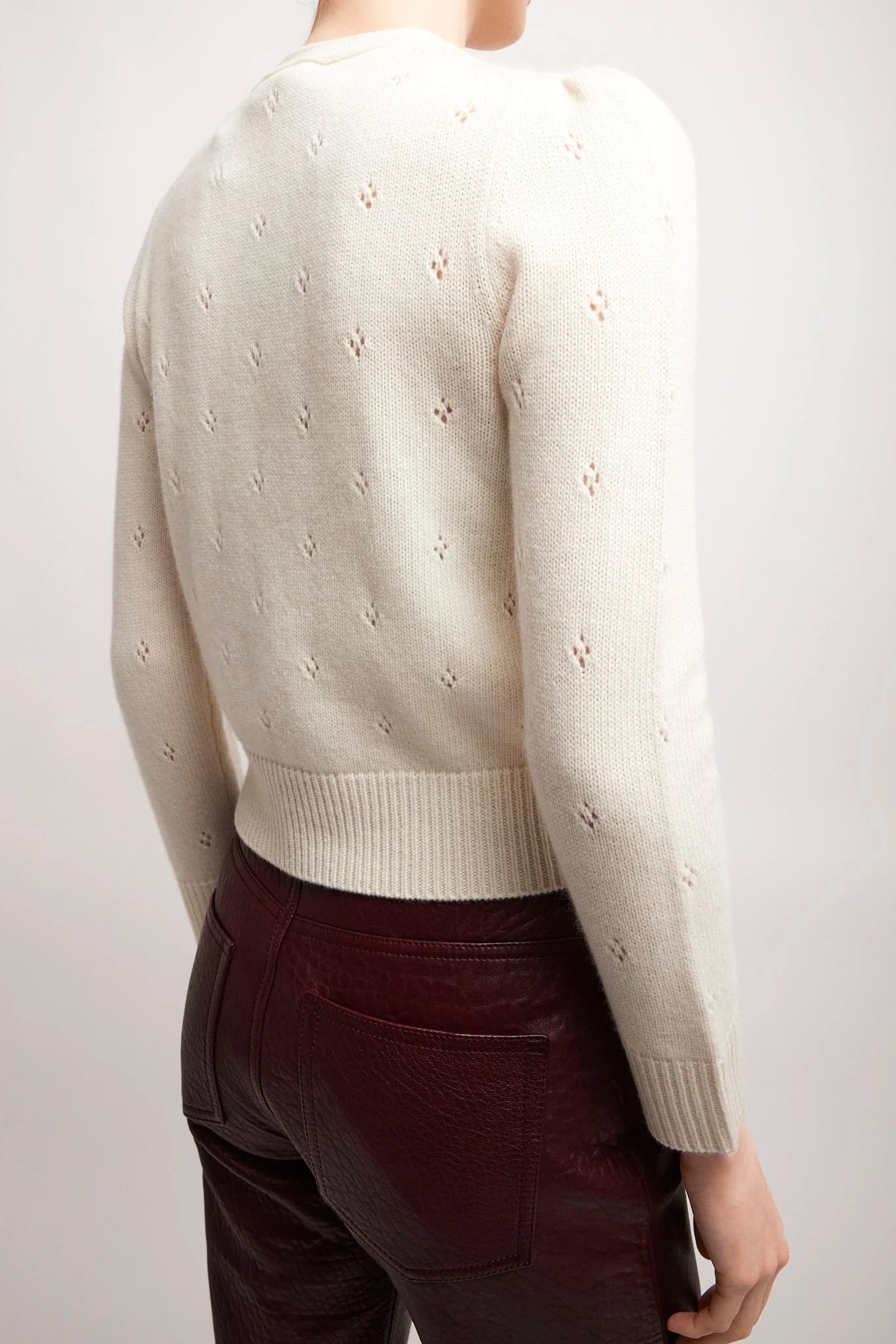 Logo white knitted jumper - Image 3