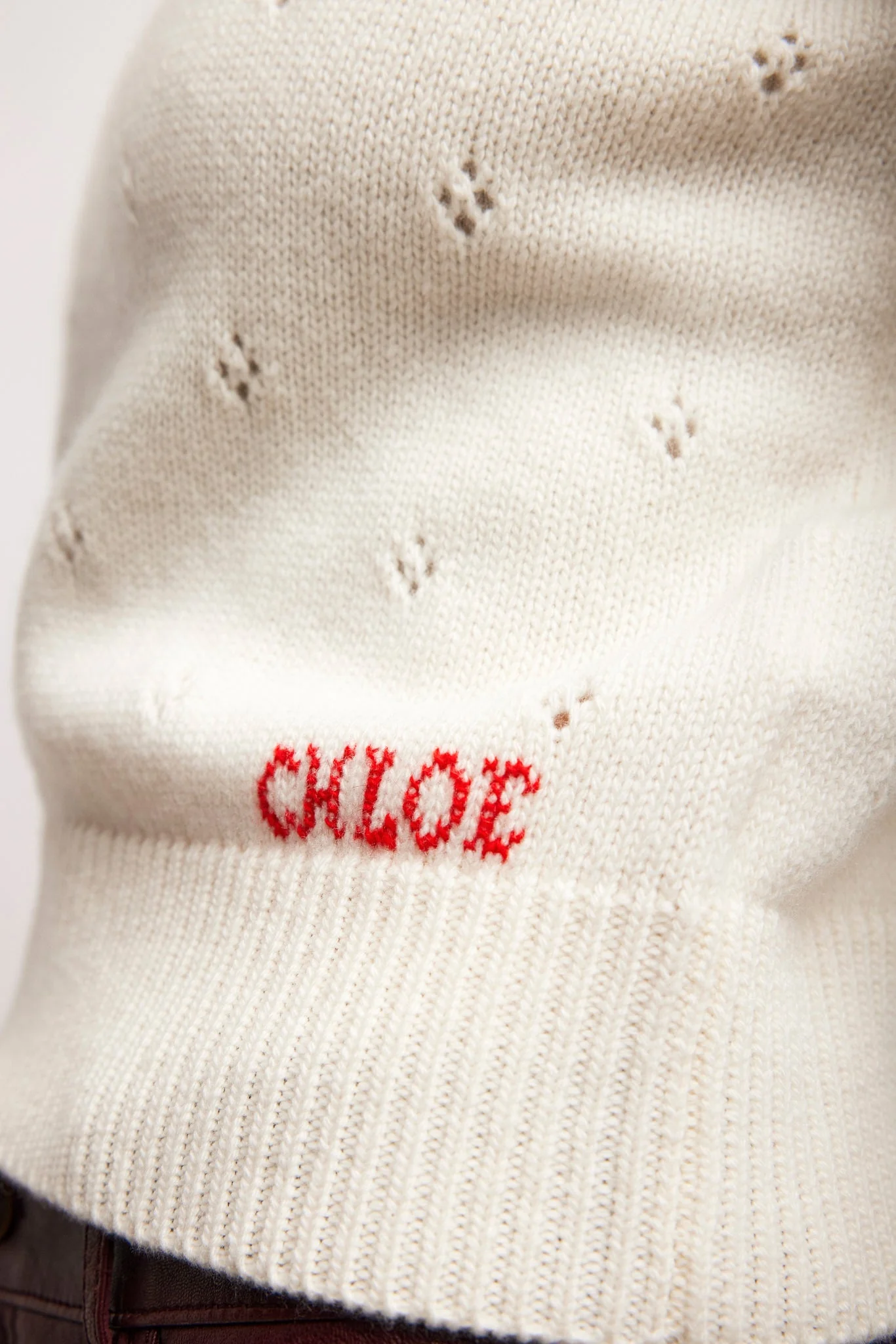 Logo white knitted jumper - Image 4