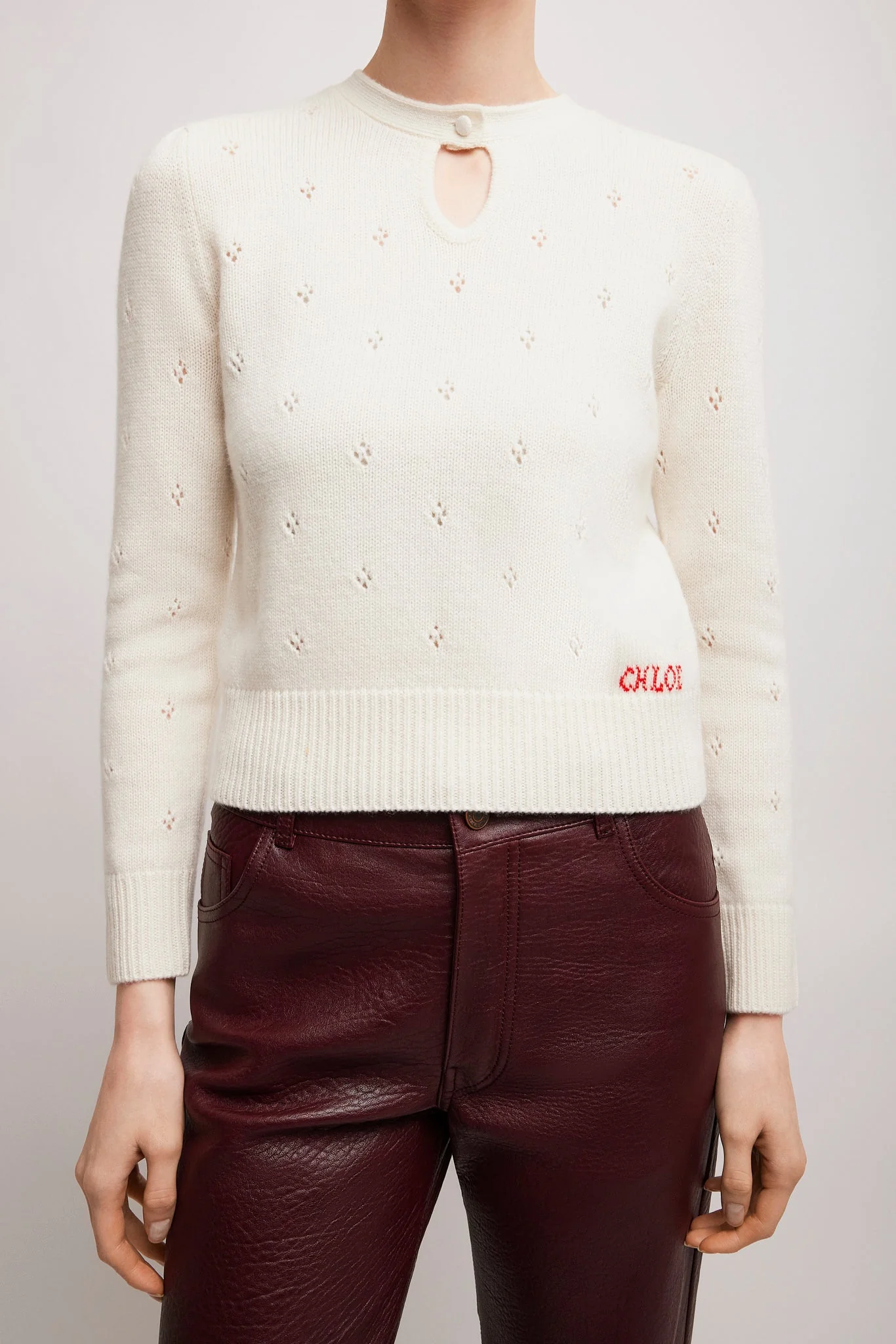Logo white knitted jumper - Image 5