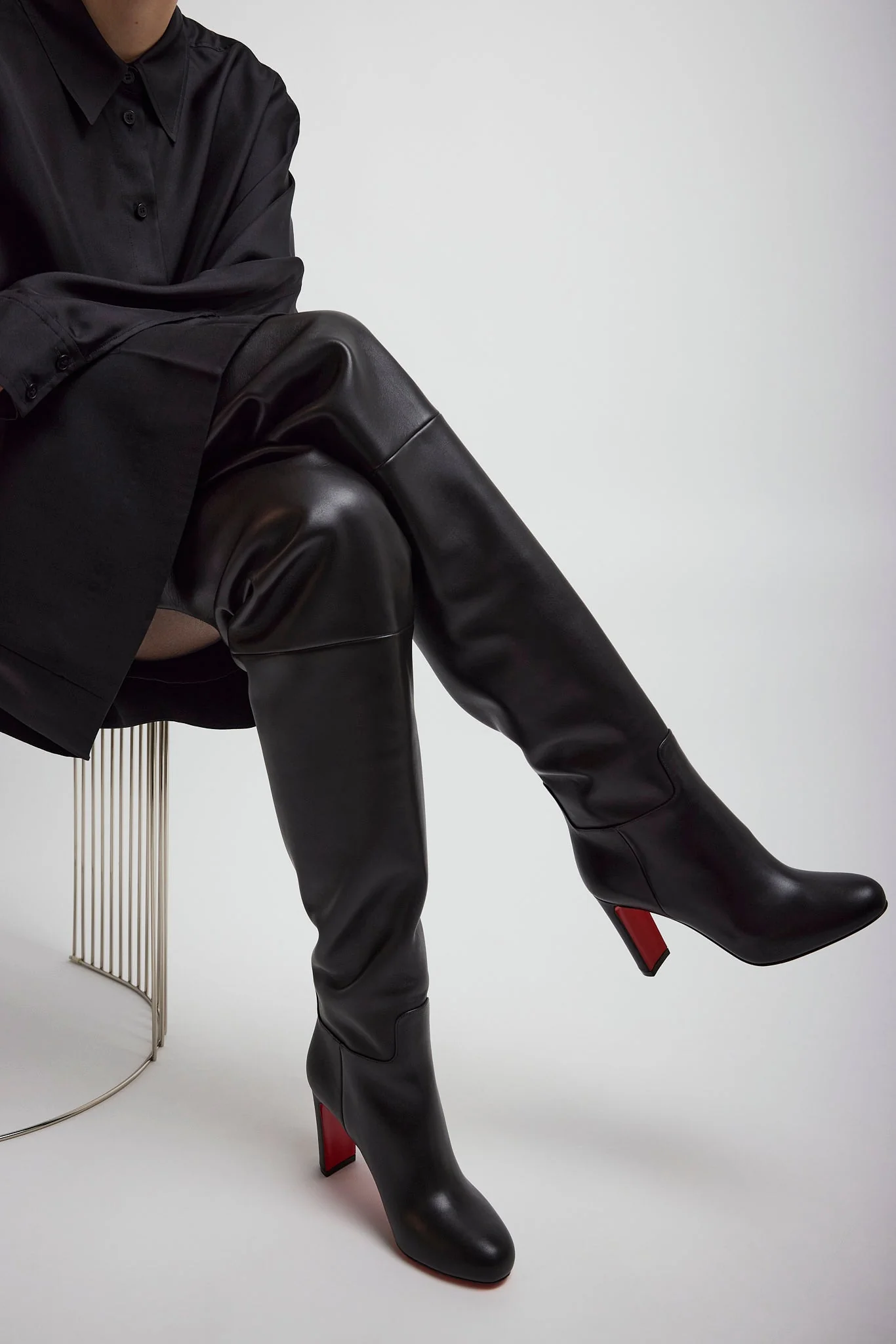 Loo 85 black leather boots - Image 5