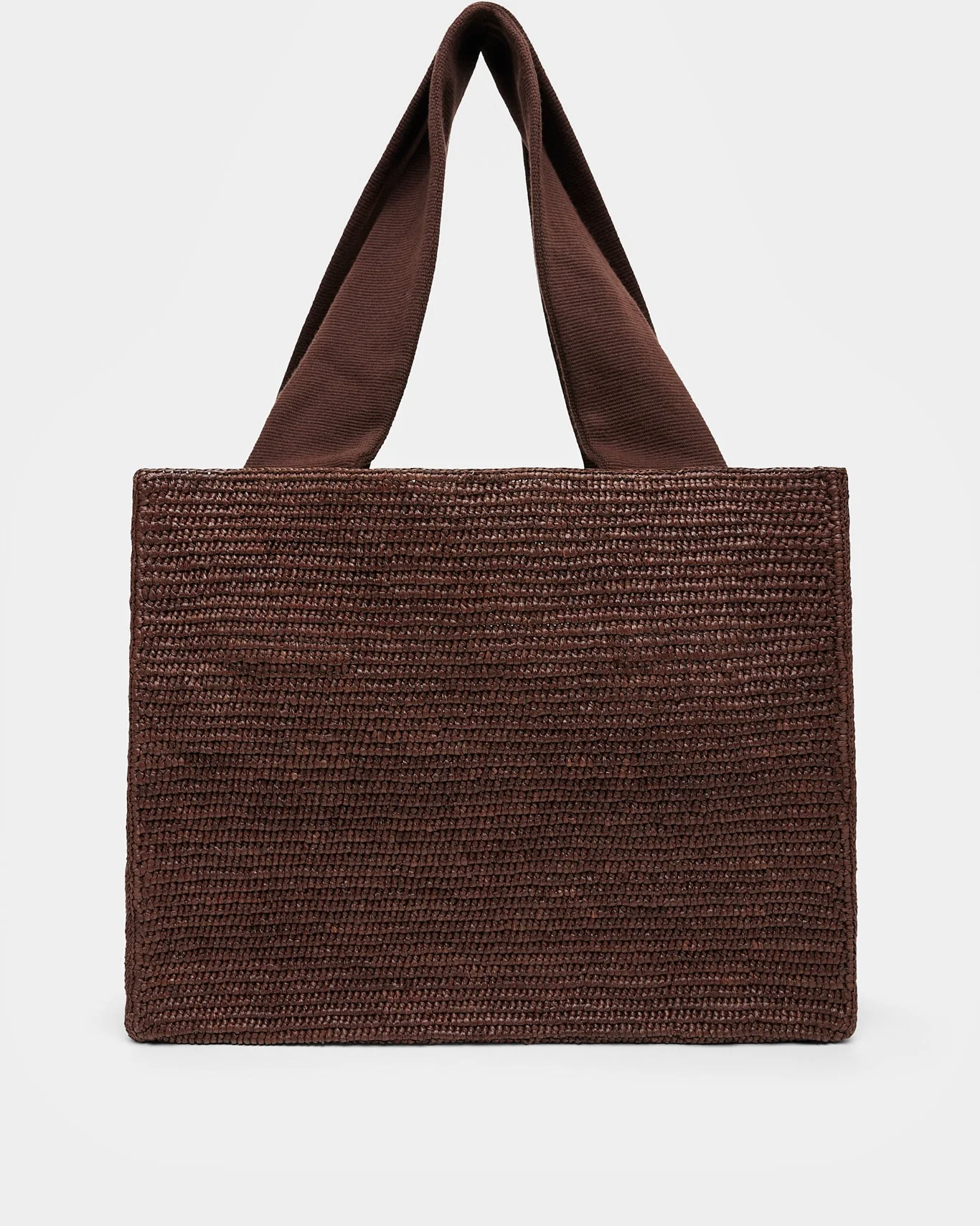 Loretta dark brown raffia bag
