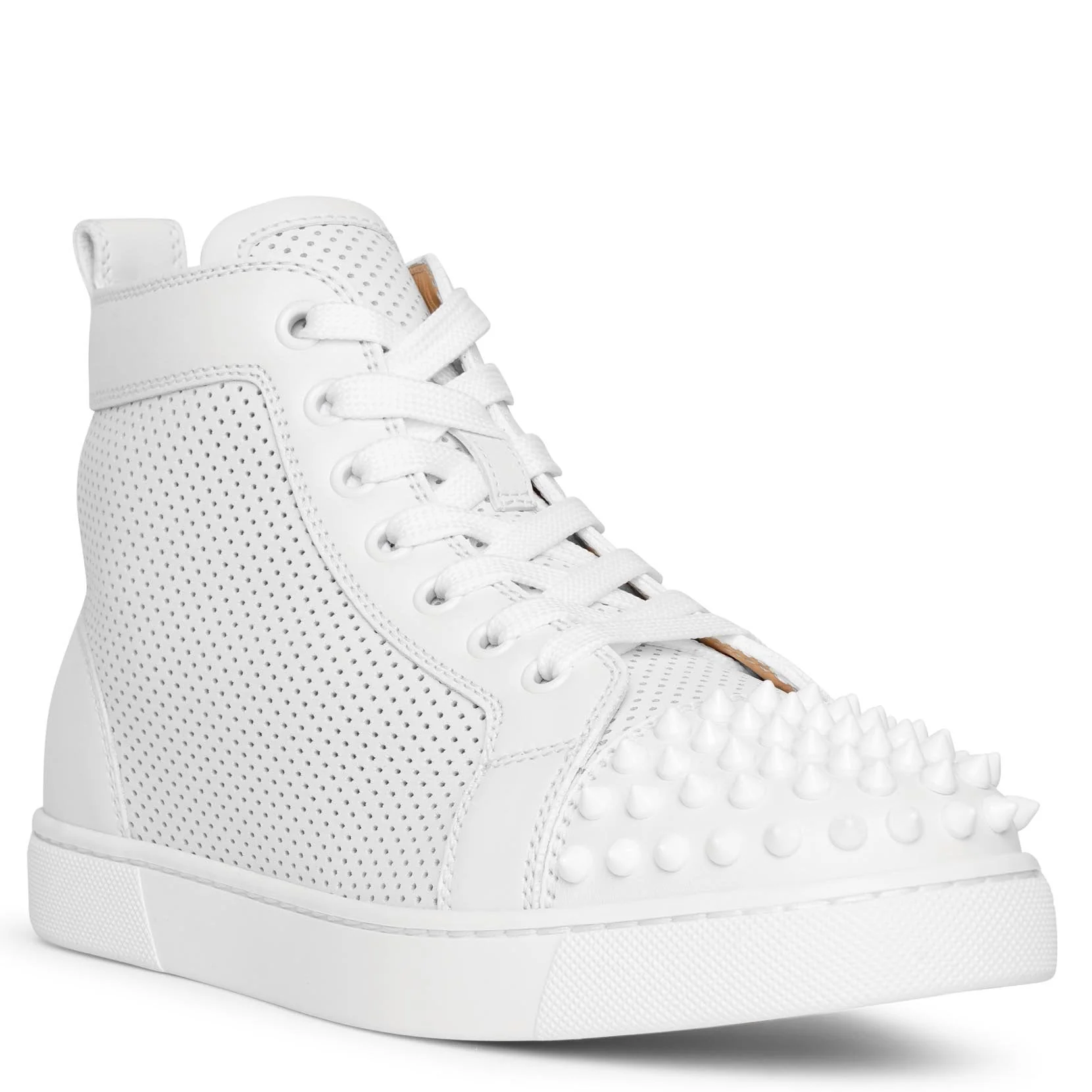 Lou Spikes perforated leather sneakers - Image 3