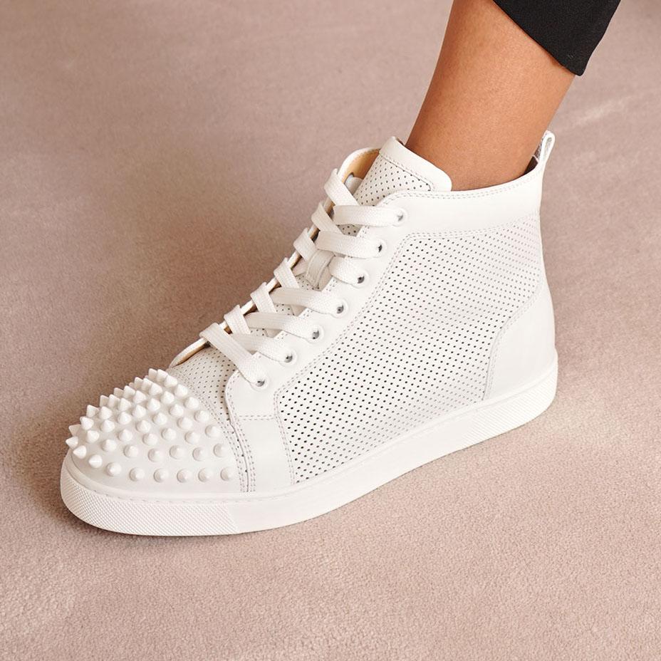 Lou Spikes perforated leather sneakers - Image 6