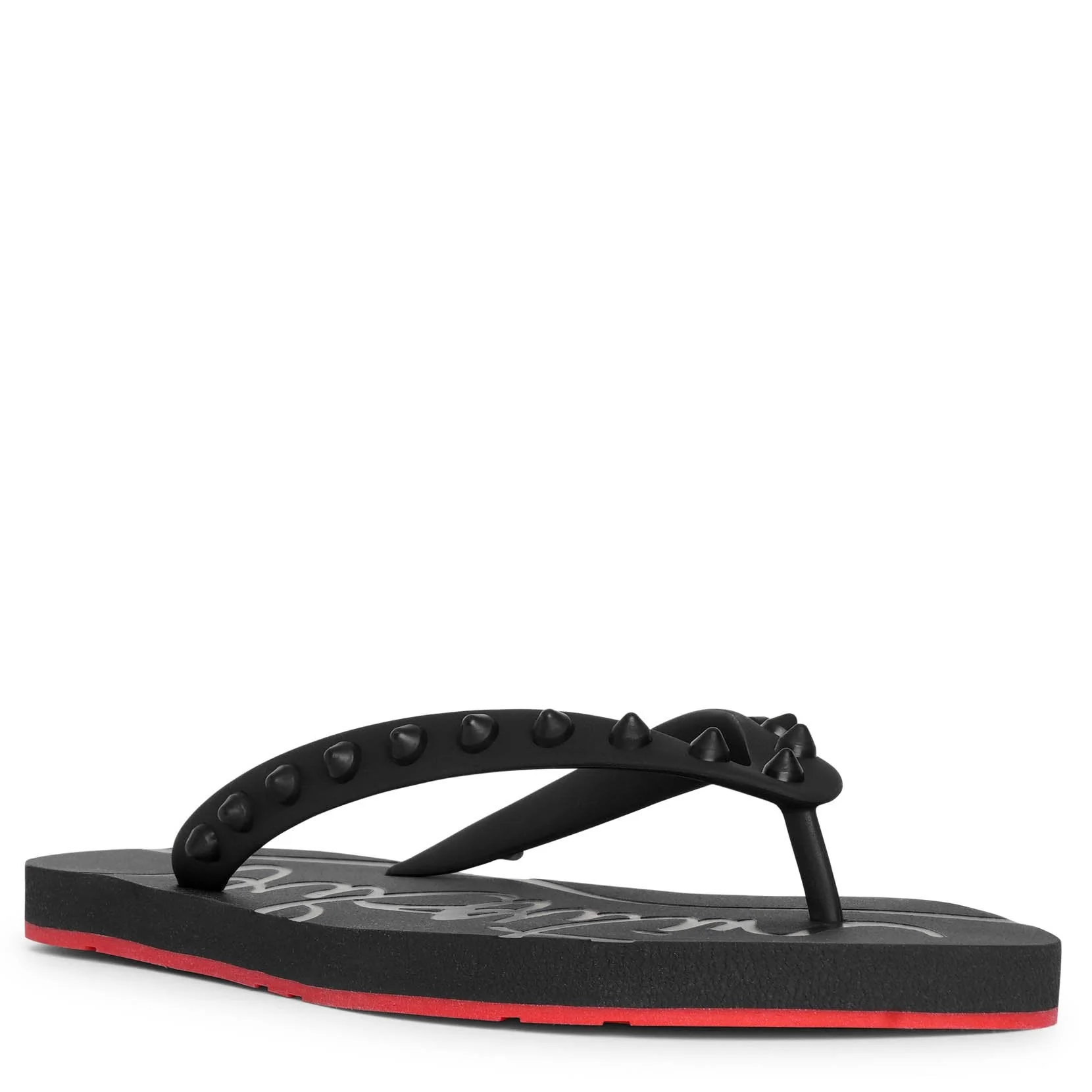 Loubi flip donna flat black sandals - Image 2