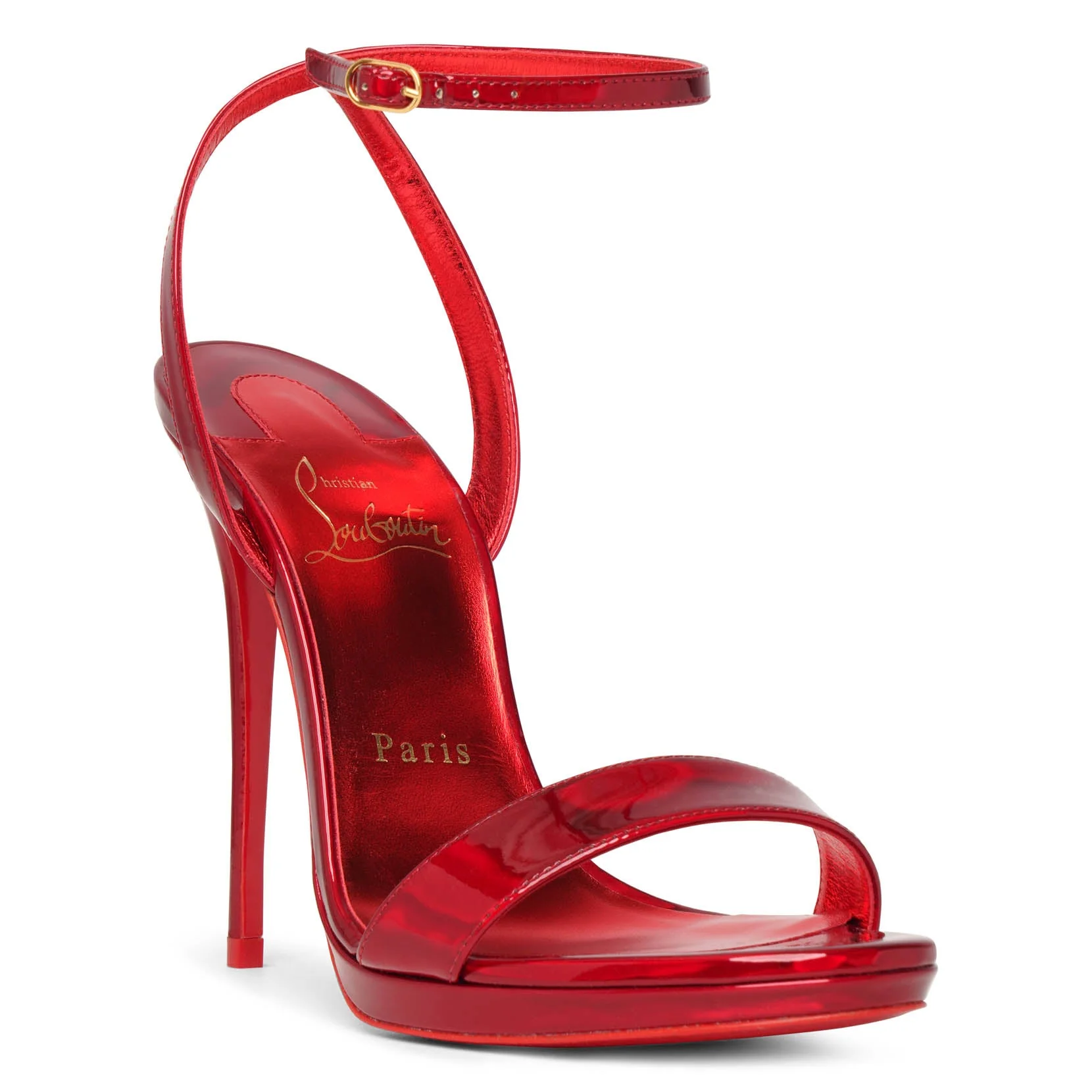Loubi Queen 120 red patent sandals - Image 3