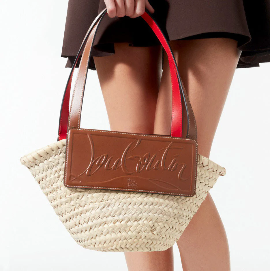 Loubi Shore small nude 5 leather beach tote - Image 6