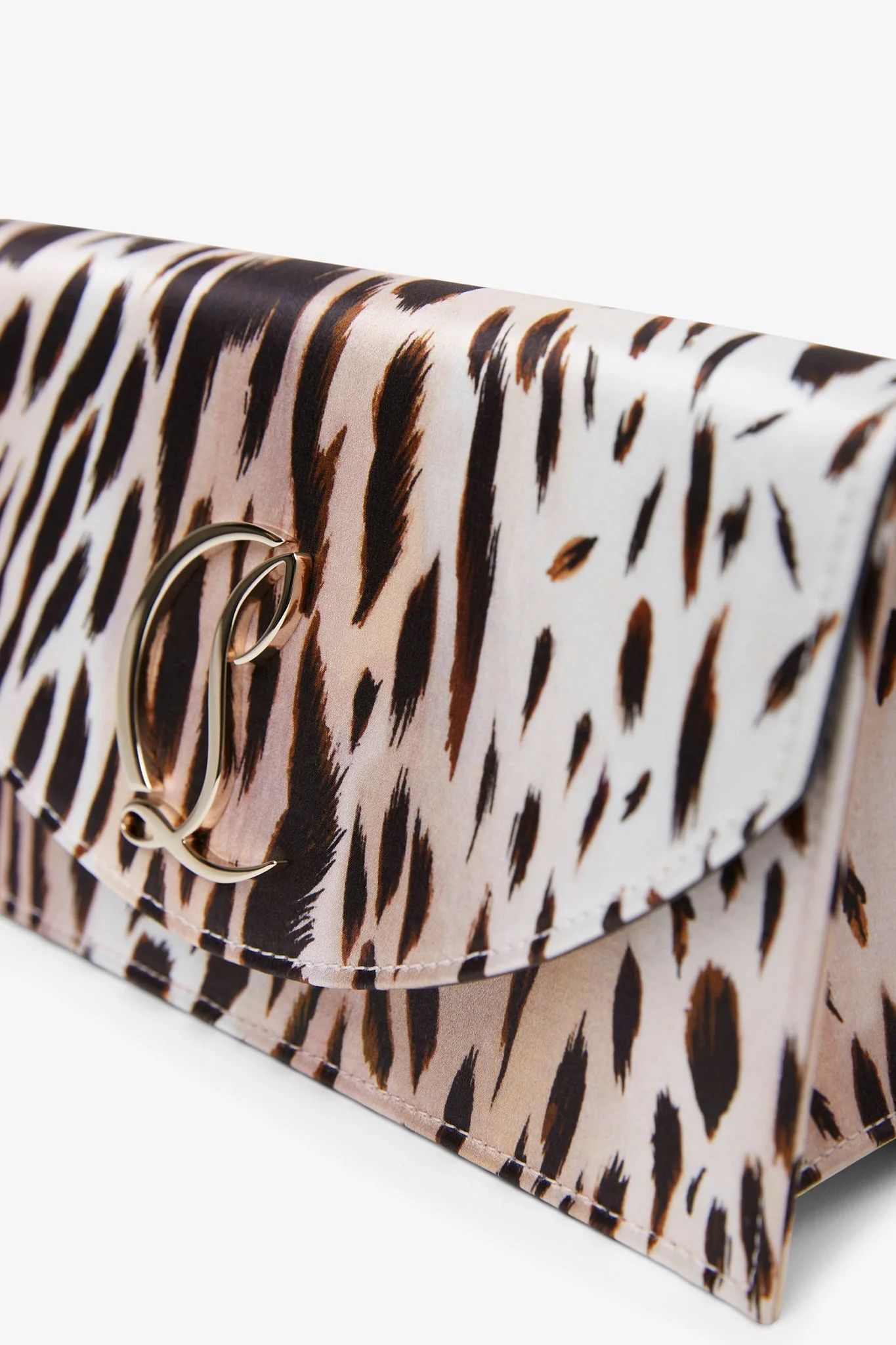 Loubi54 animal print satin clutch - Image 5