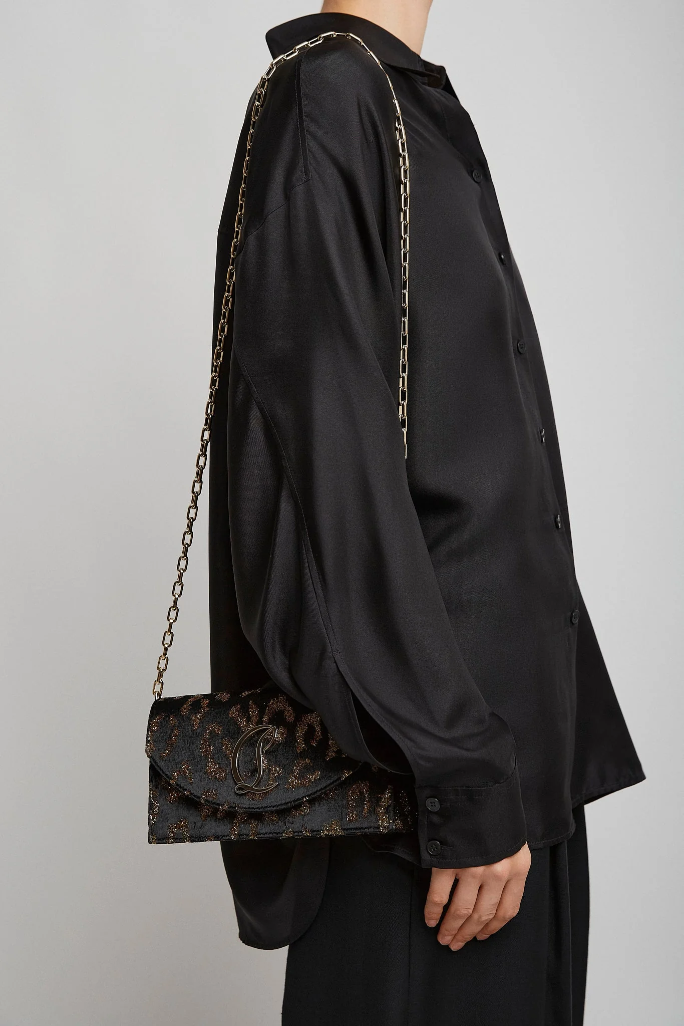 Loubi54 leopard velvet clutch - Image 6
