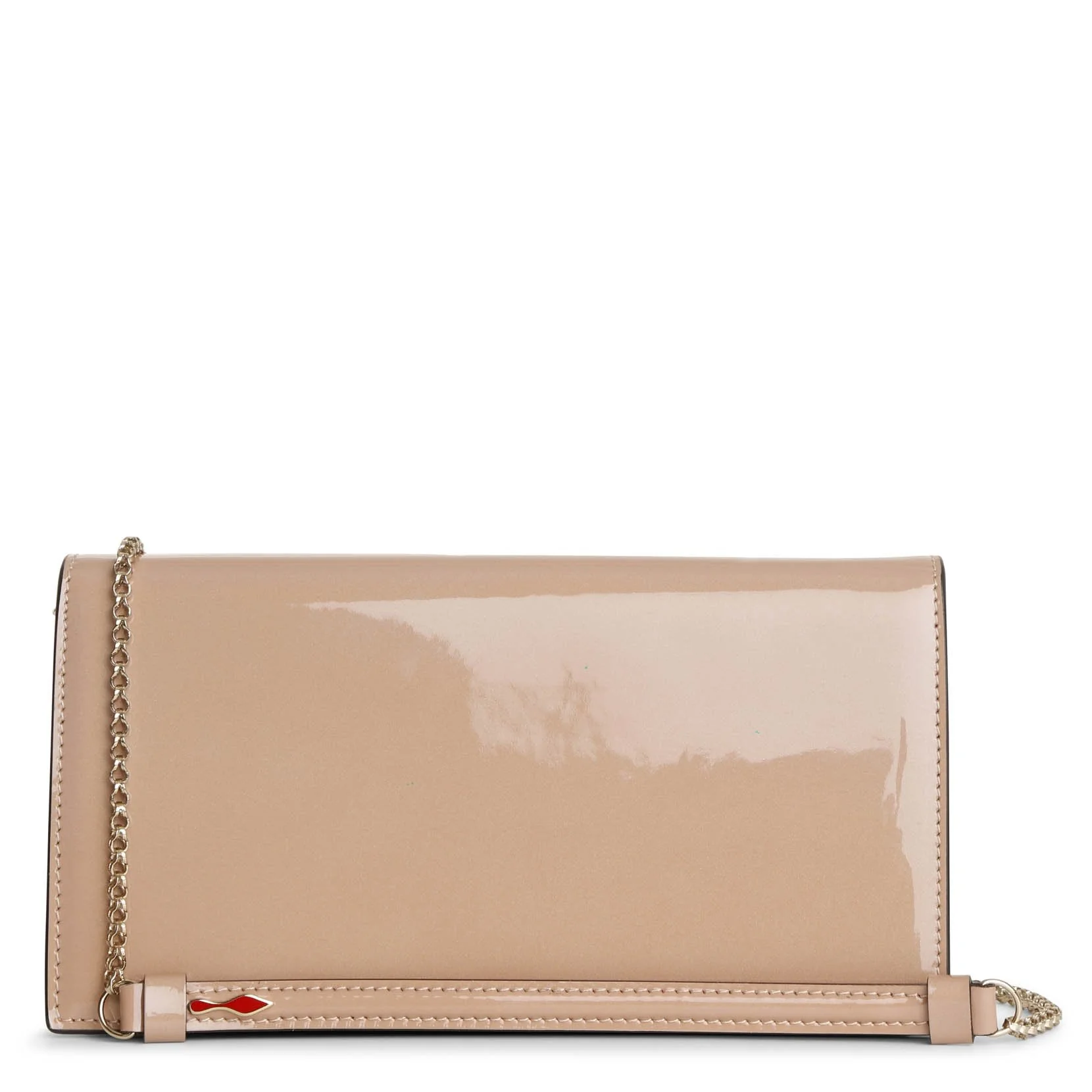 Loubi54 patent shimmer nude clutch - Image 3