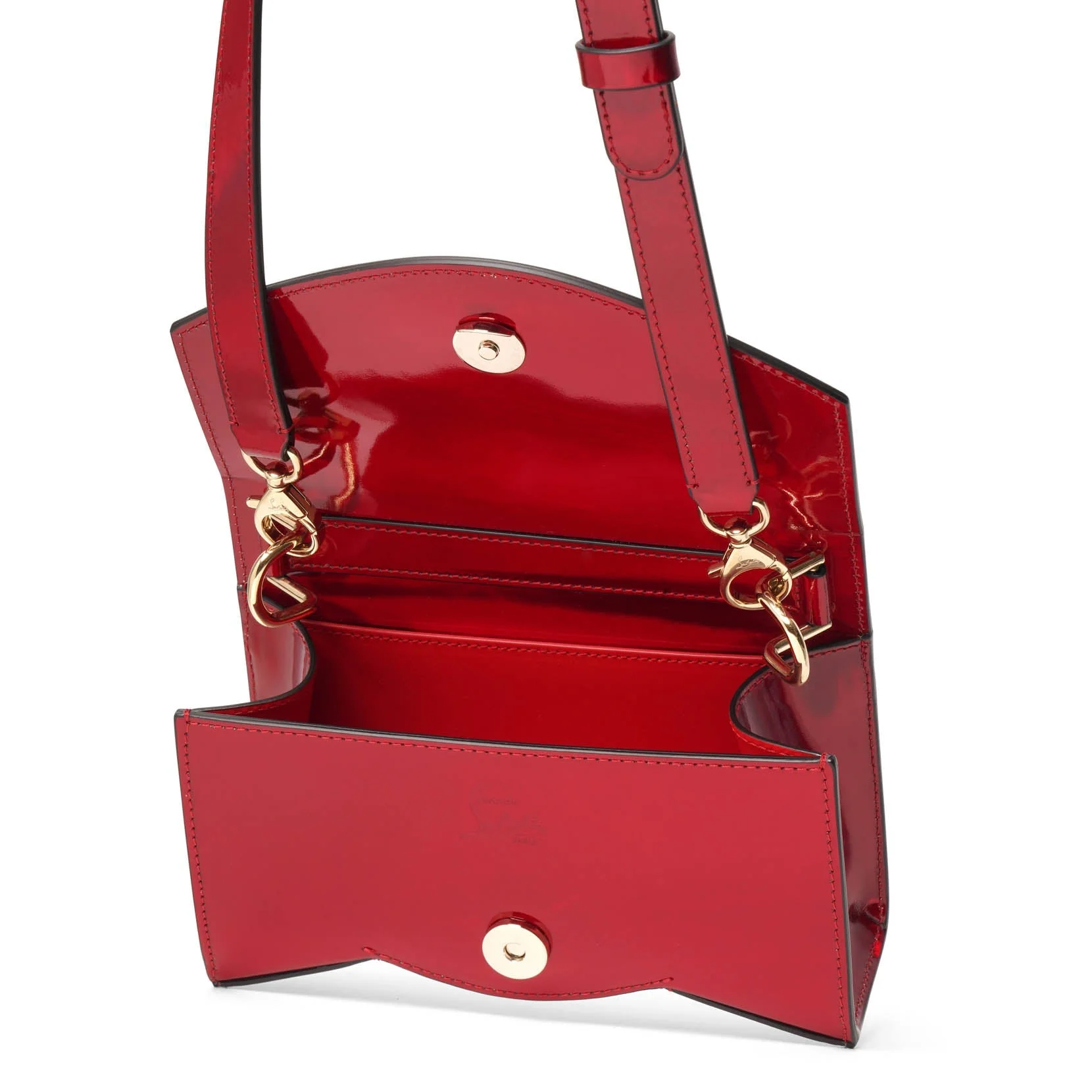 Loubi54 small red patent crossbody bag - Image 5