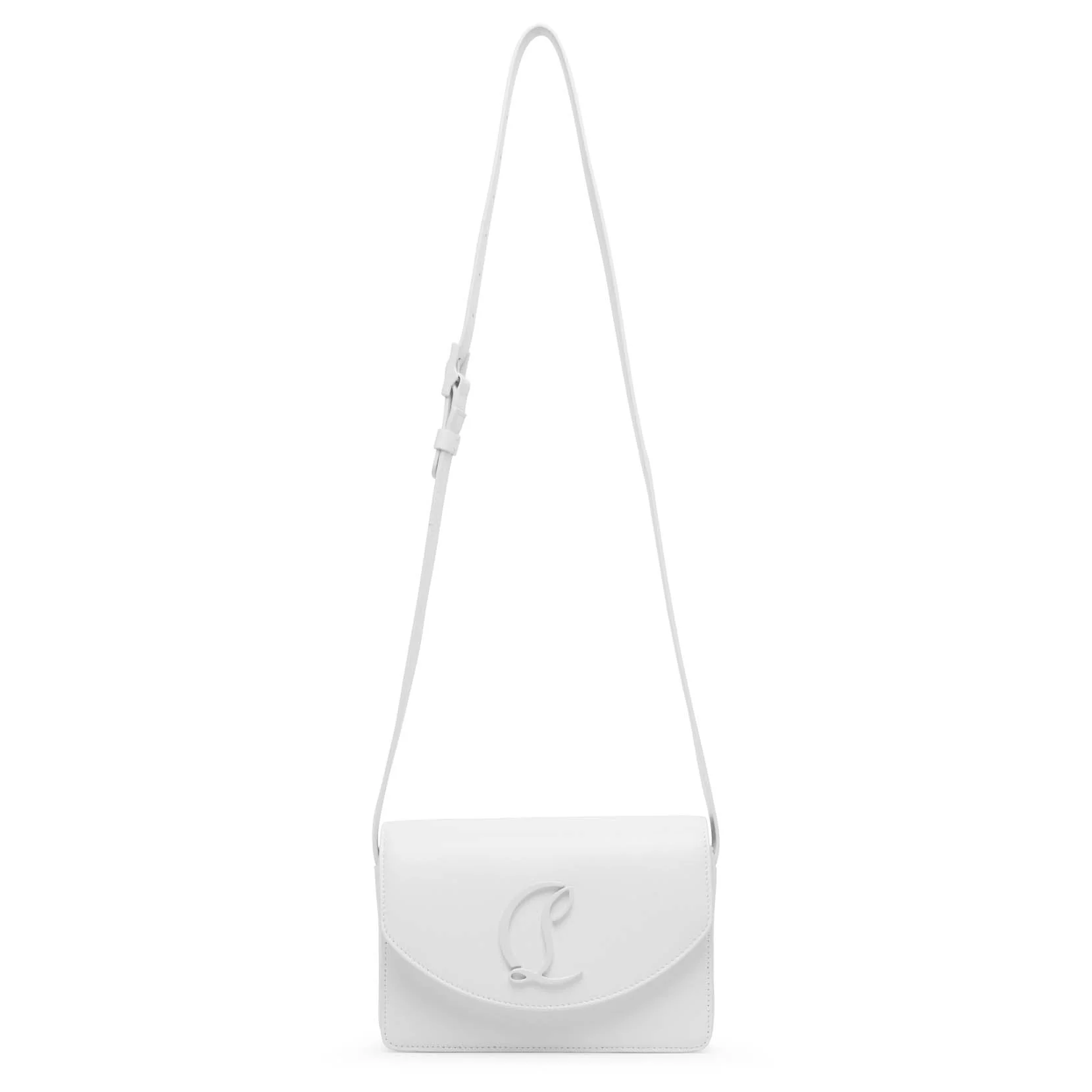 Loubi54 small white leather crossbody bag - Image 3