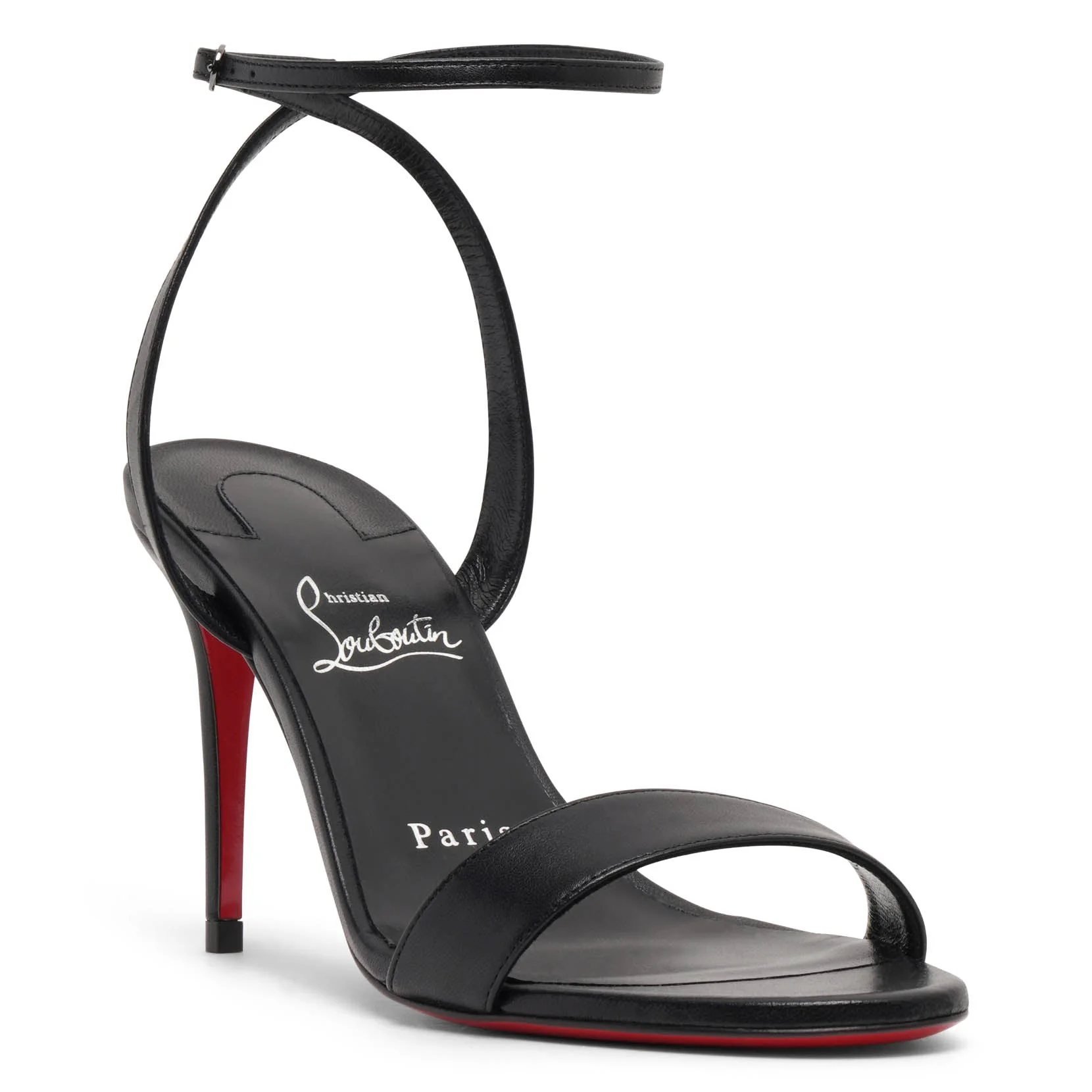 Loubigirl 85 black leather sandals - Image 3