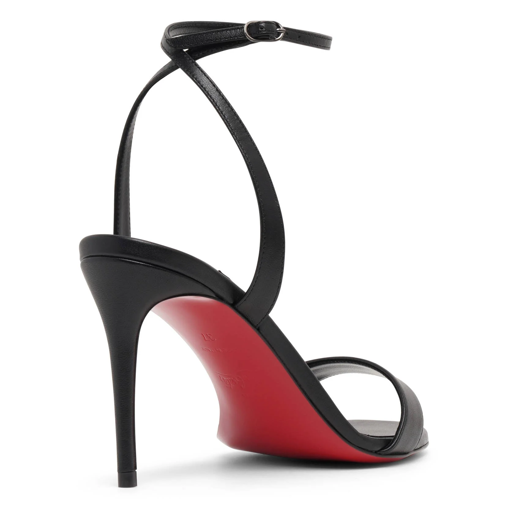 Loubigirl 85 black leather sandals - Image 4
