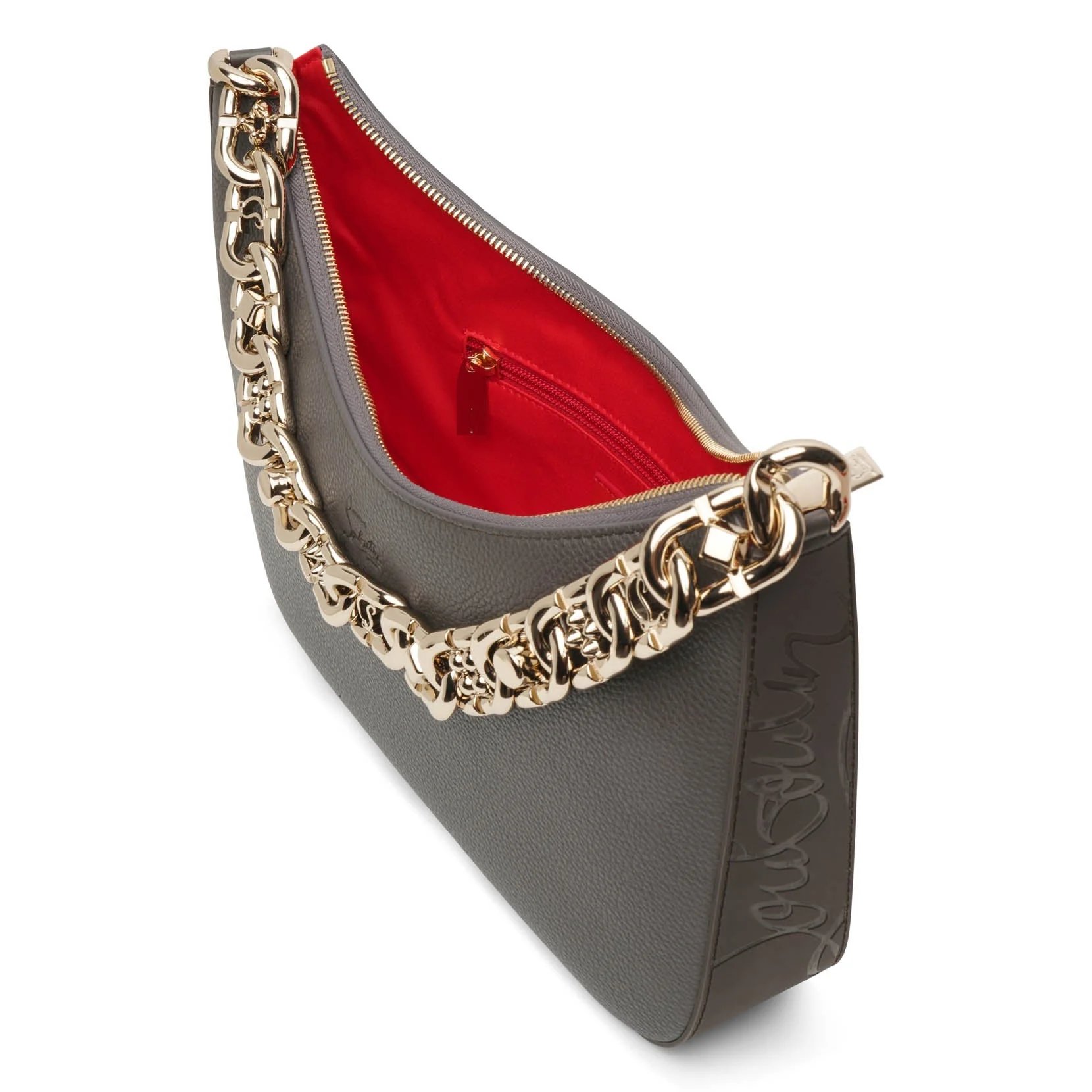 Loubila Chain dark grey large shoulder bag - Image 6