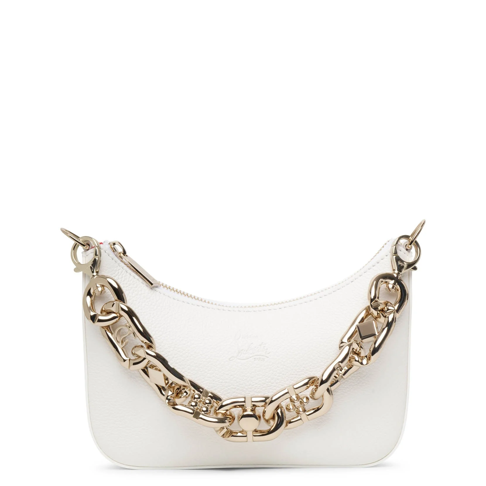 Loubila chain white mini shoulder bag