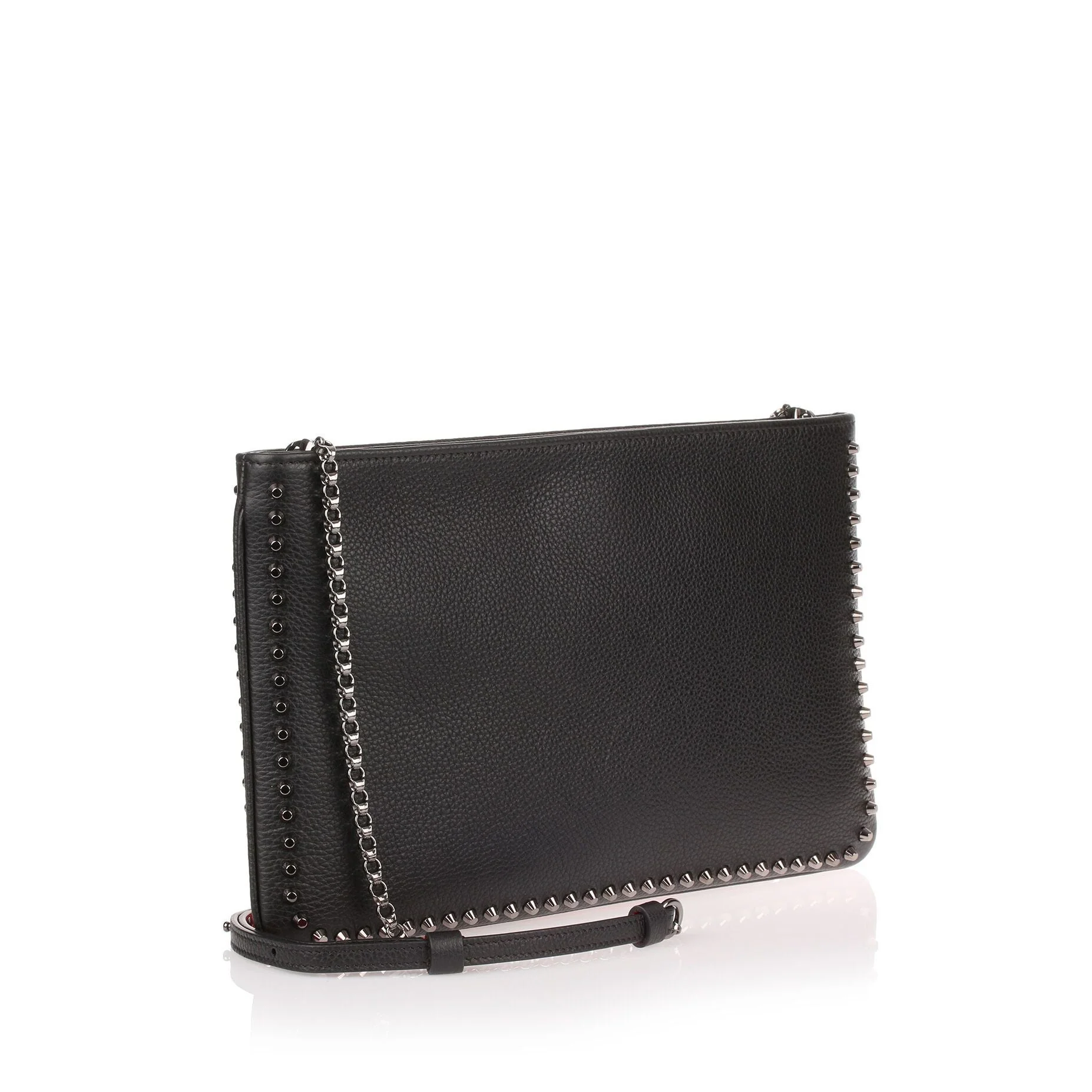 Loubiposh black leather studs clutch - Image 2