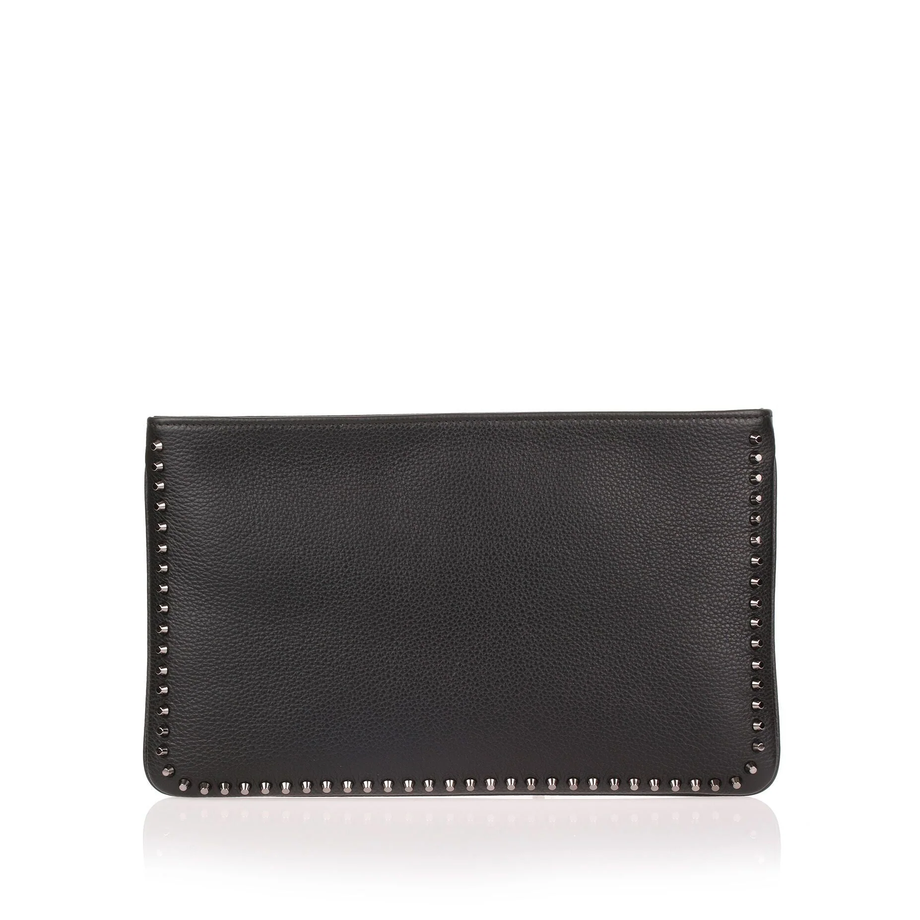 Loubiposh black leather studs clutch - Image 3
