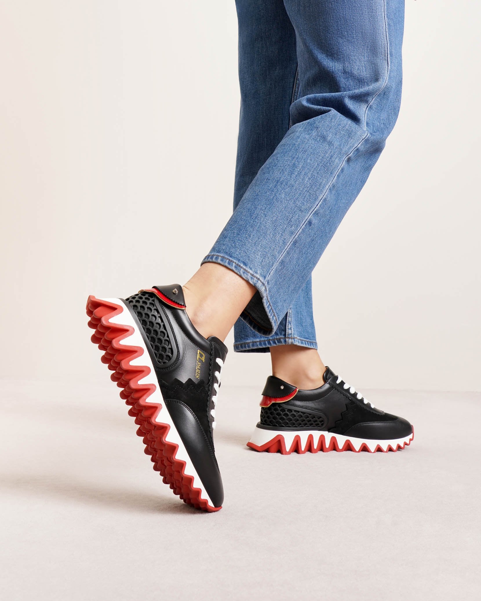 Loubishark donna black sneakers - Image 2