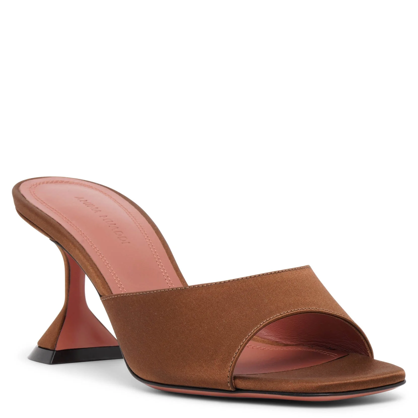 Lupita 70 brown satin mules - Image 3
