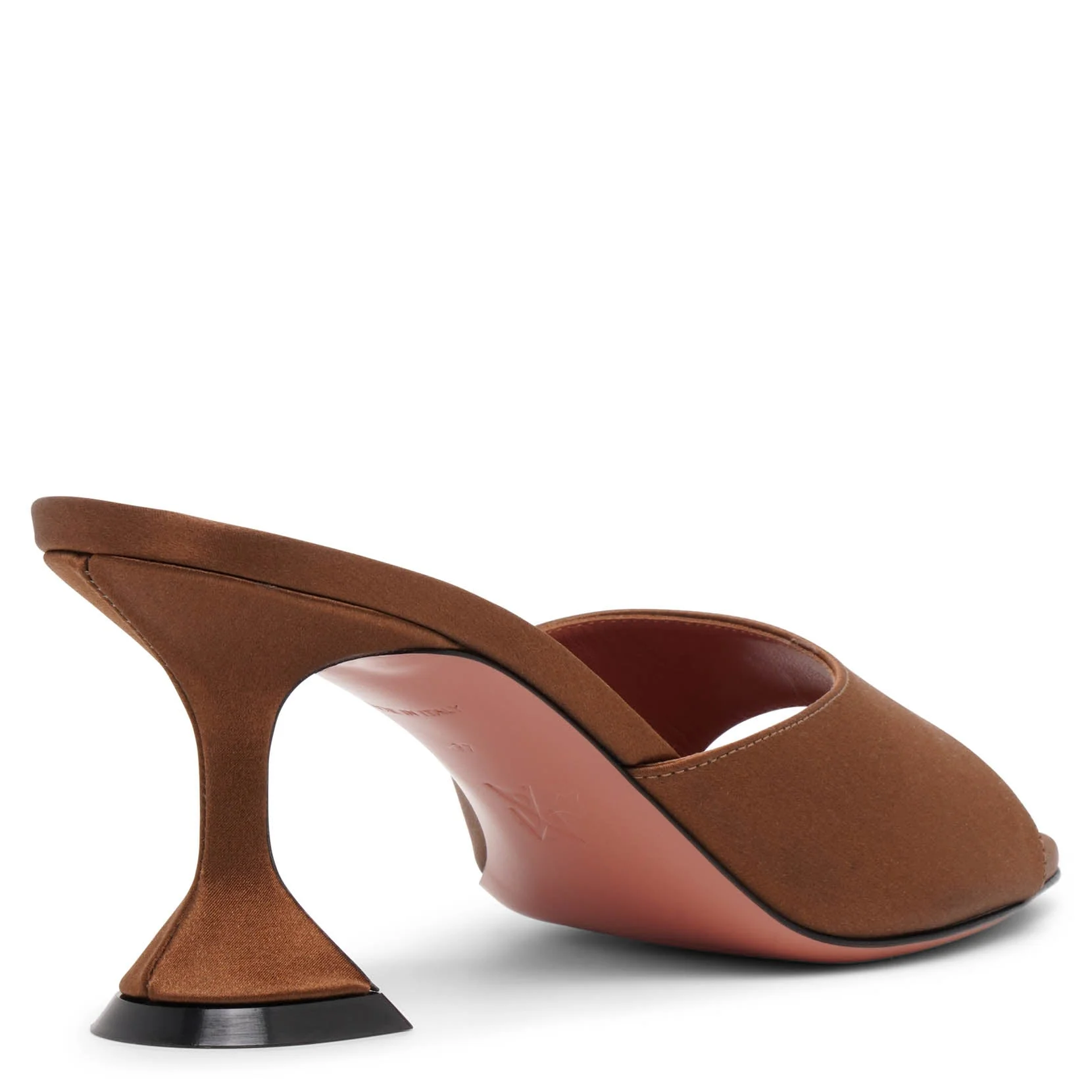 Lupita 70 brown satin mules - Image 4