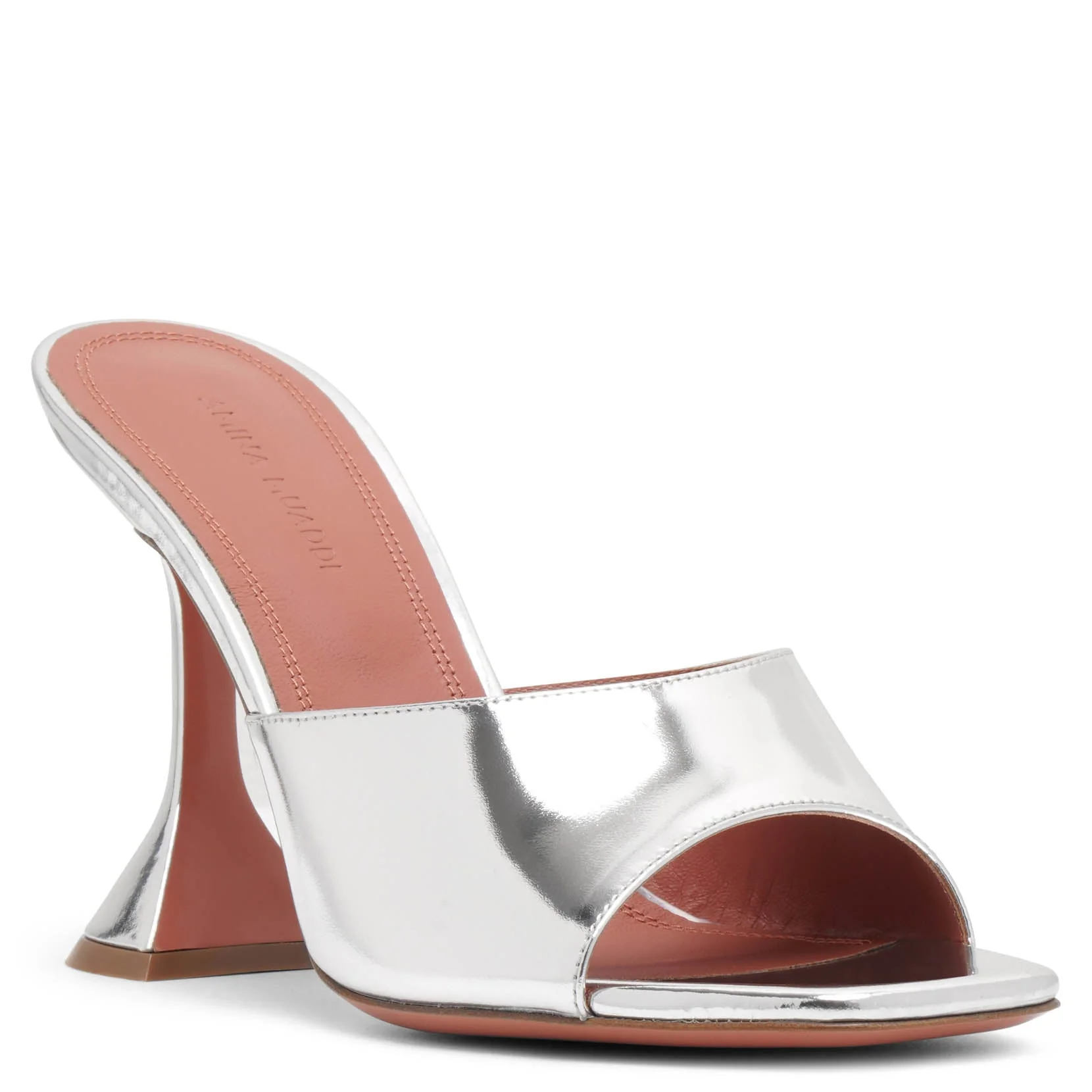 Lupita 95 silver mirror patent mules - Image 3