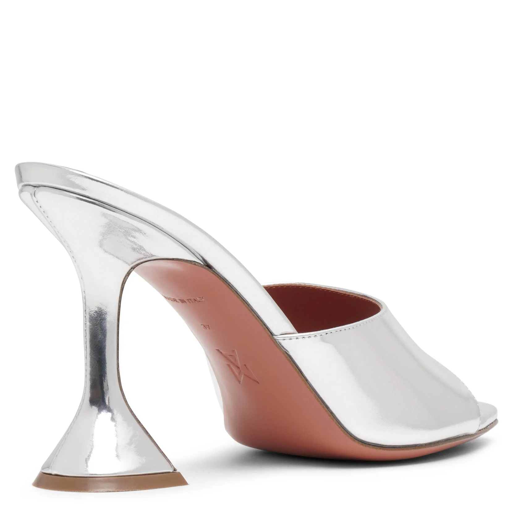 Lupita 95 silver mirror patent mules - Image 4