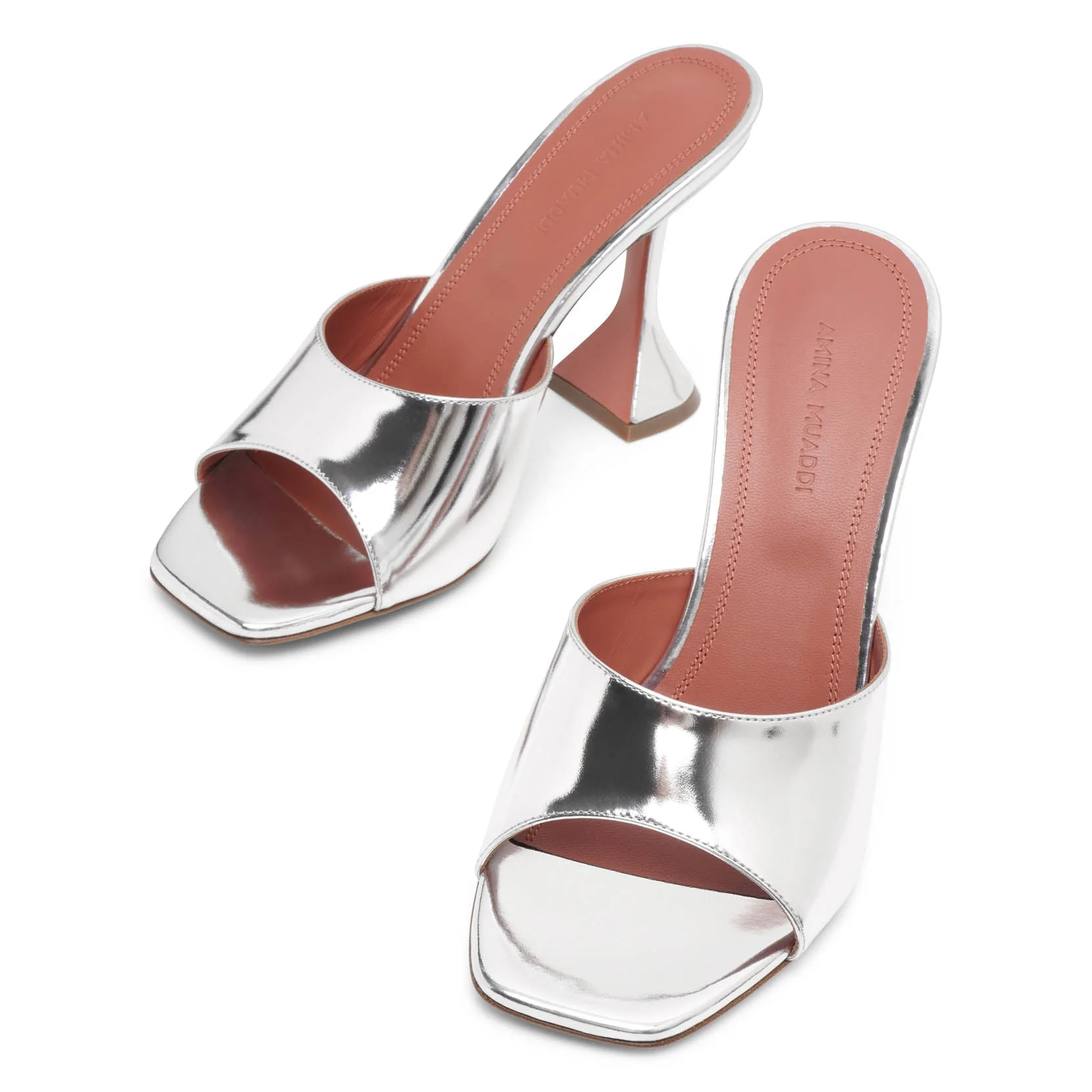 Lupita 95 silver mirror patent mules - Image 5
