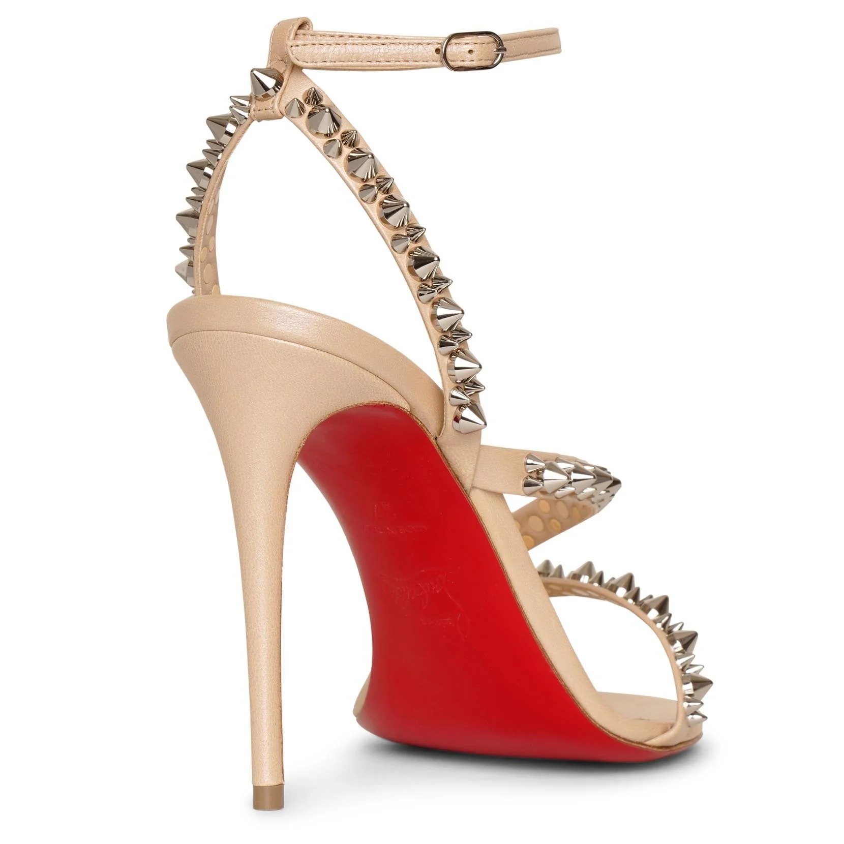 Mafaldina spikes 100 shimmer nude sandals - Image 4